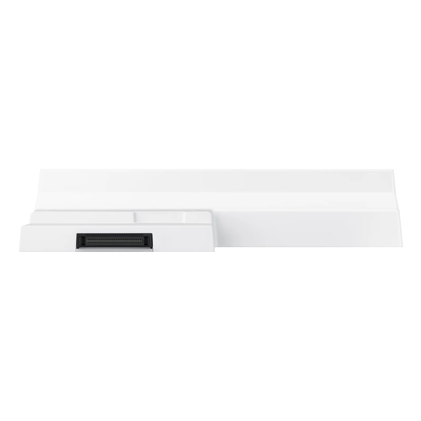 Vue de dessous révélant le connecteur propriétaire multi-broches noir pour l'ancrage sur le Samsung Flip
