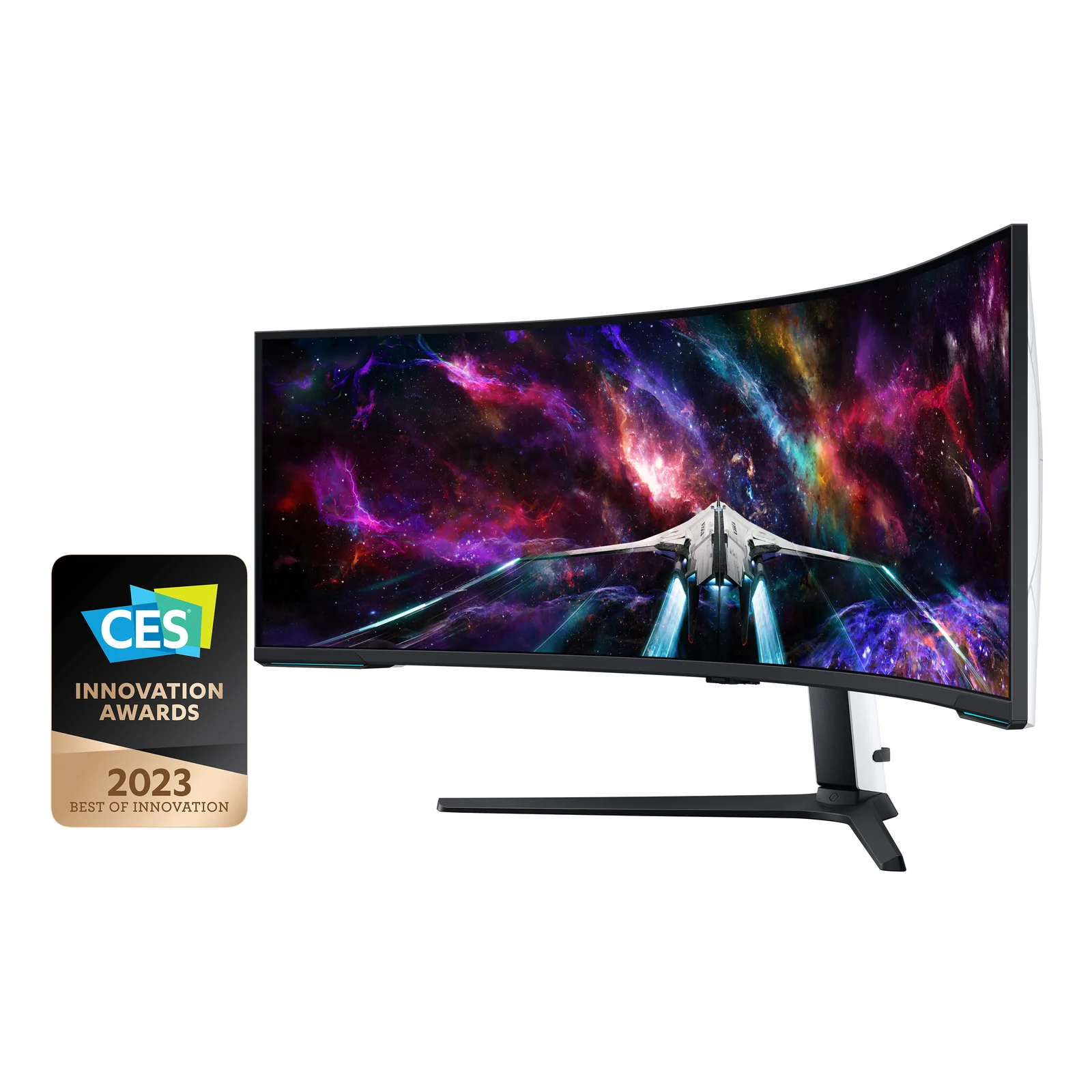 Samsung G95NC écran plat de PC 144,8 cm (57") 7680 x 2160 pixels Dual UHD LED Noir, Blanc