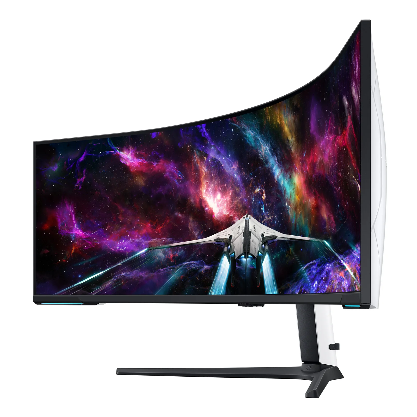 Samsung G95NC écran plat de PC 144,8 cm (57") 7680 x 2160 pixels Dual UHD LED Noir, Blanc