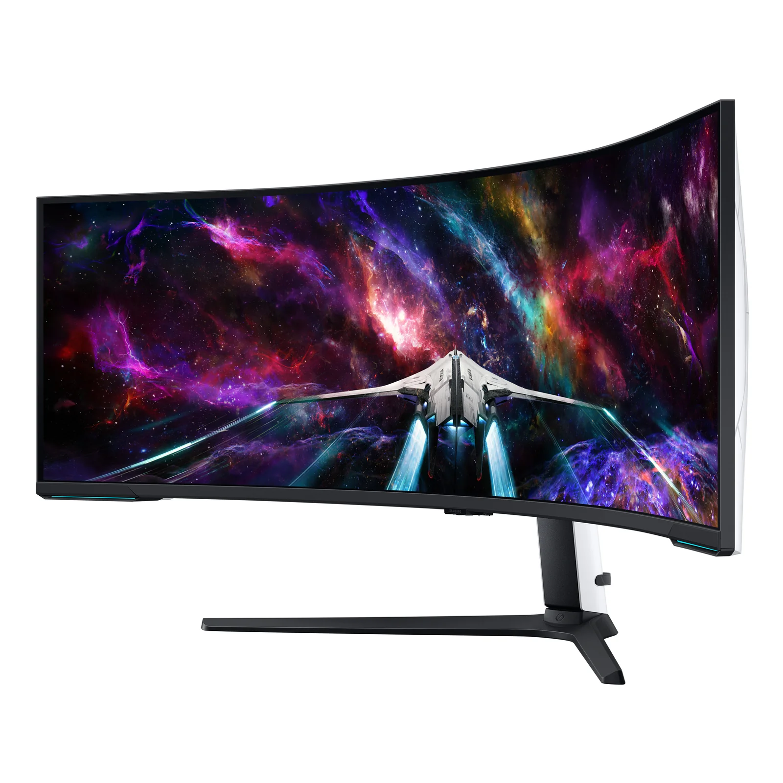 Samsung G95NC écran plat de PC 144,8 cm (57") 7680 x 2160 pixels Dual UHD LED Noir, Blanc