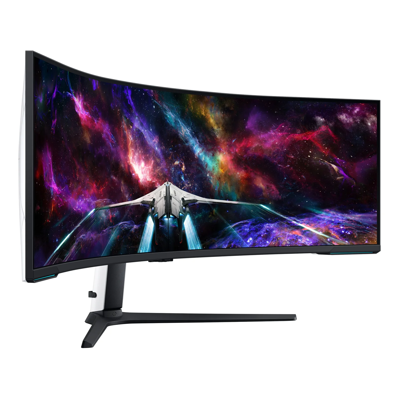 Samsung G95NC écran plat de PC 144,8 cm (57") 7680 x 2160 pixels Dual UHD LED Noir, Blanc