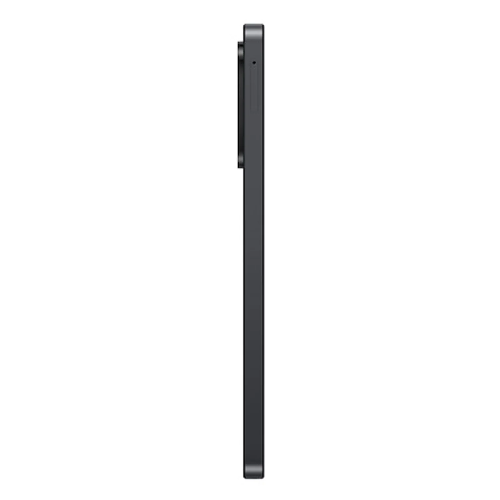 Profil gauche du Samsung Galaxy A17 Noir, tranche lisse sans touches apparentes, faible épaisseur
