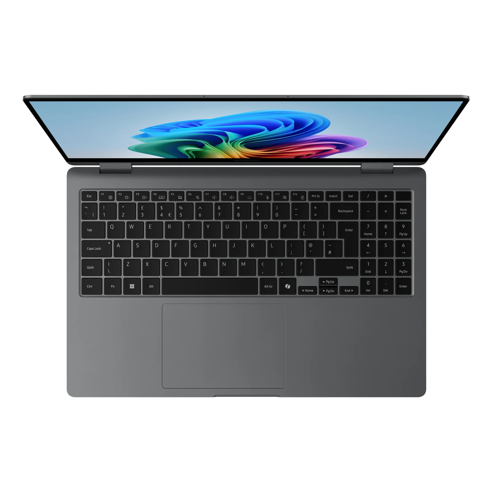 Samsung Galaxy Book5 360 Intel Core Ultra 7 256V Ordinateur portable 39,6 cm (15.6") Écran tactile Full HD 16 Go LPDDR5x-SDRAM 512 Go SSD Wi-Fi 7 (802.11be) Windows 11 Pro Gris