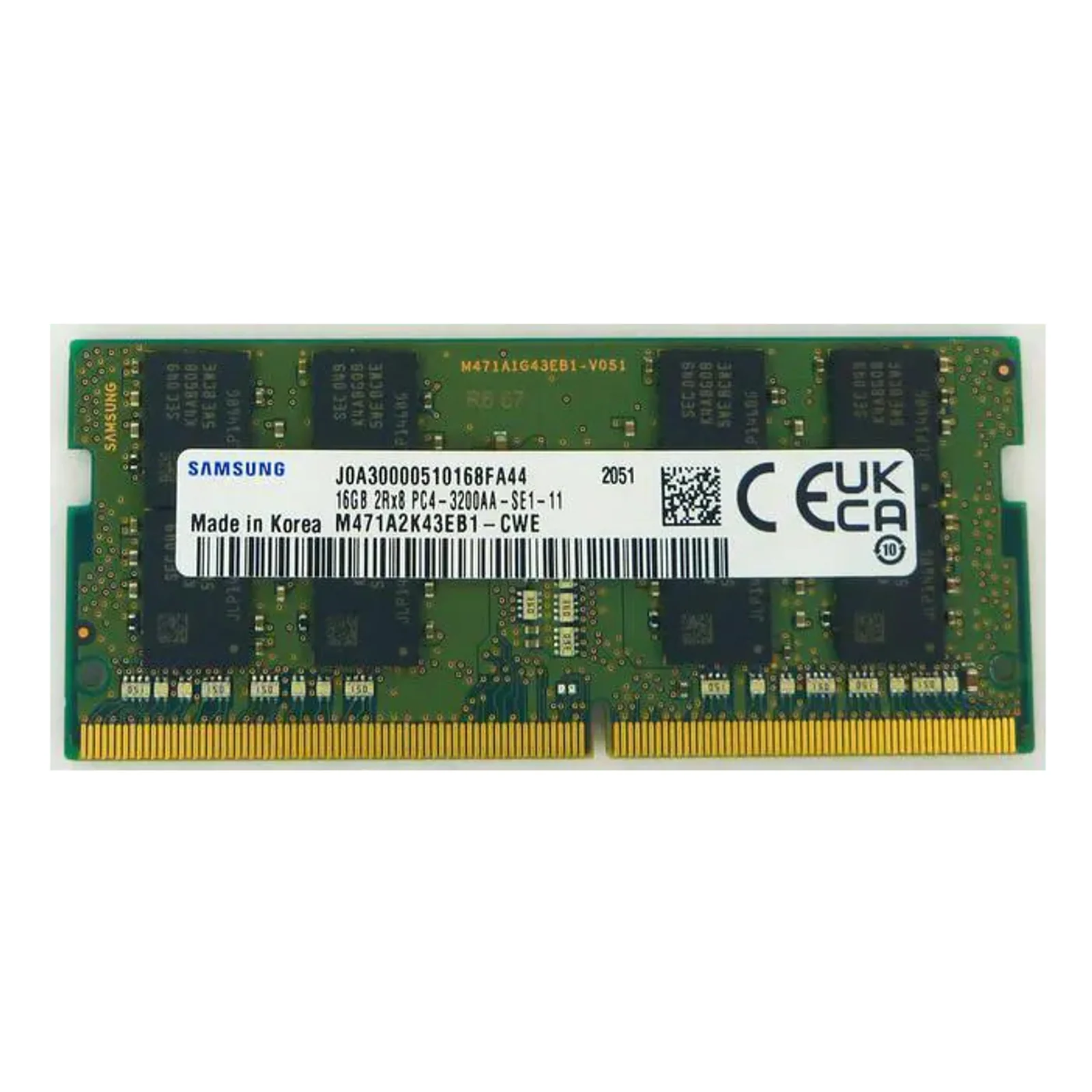 M471A2K43EB1-CWE 16GB DDR4 3200MHz PC4-25600 SODIMM module de mémoire 16 Go 1 x 16 Go 3200 MT/s 260-pin SO-DIMM