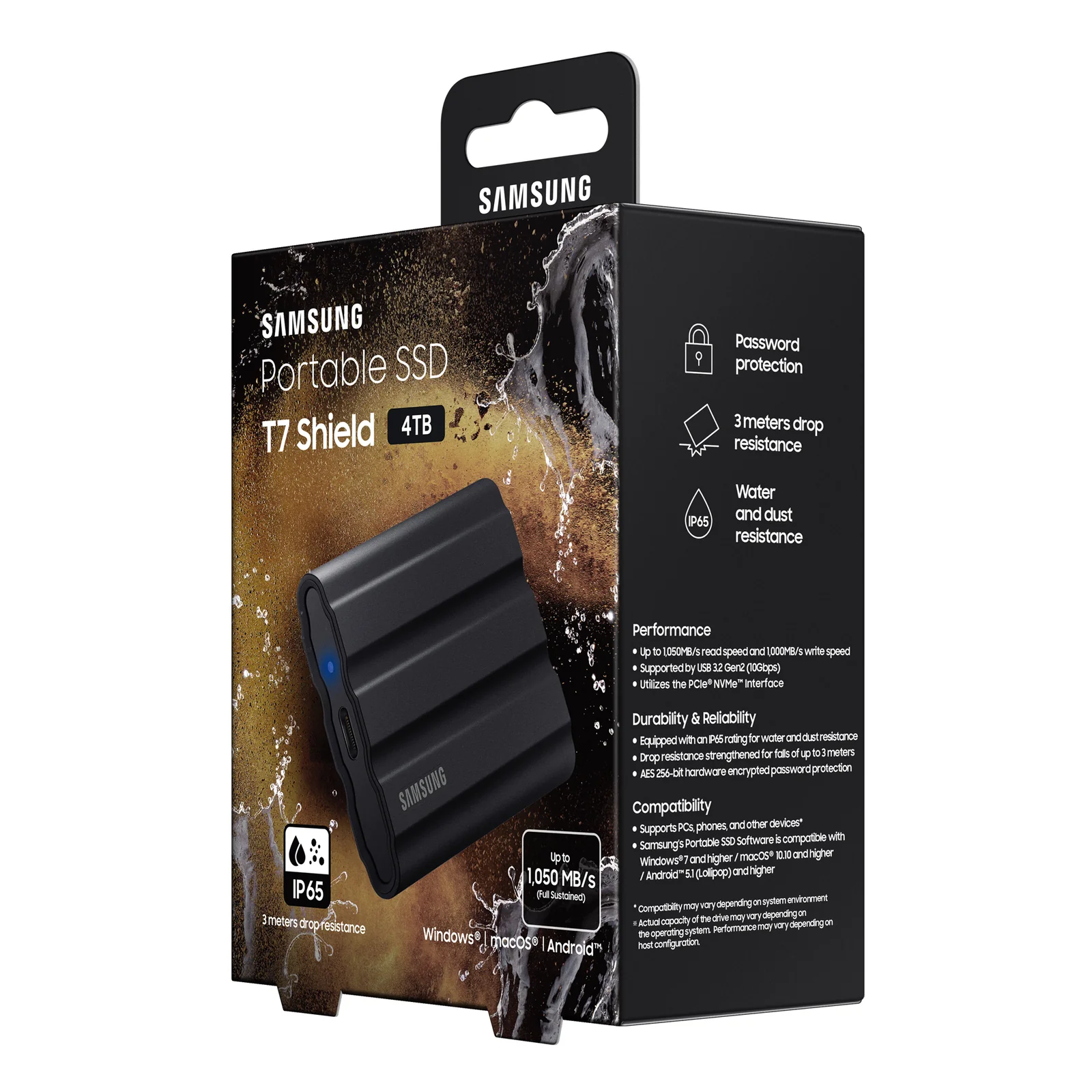 Samsung MU-PE4T0S 4 To USB Type-C 3.2 Gen 2 (3.1 Gen 2) Noir