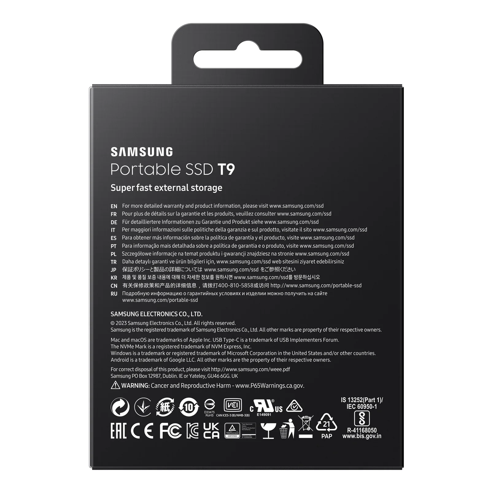 Samsung MU-PG4T0B 4 To USB Type-C USB 3.2 Gen 2x2 Noir