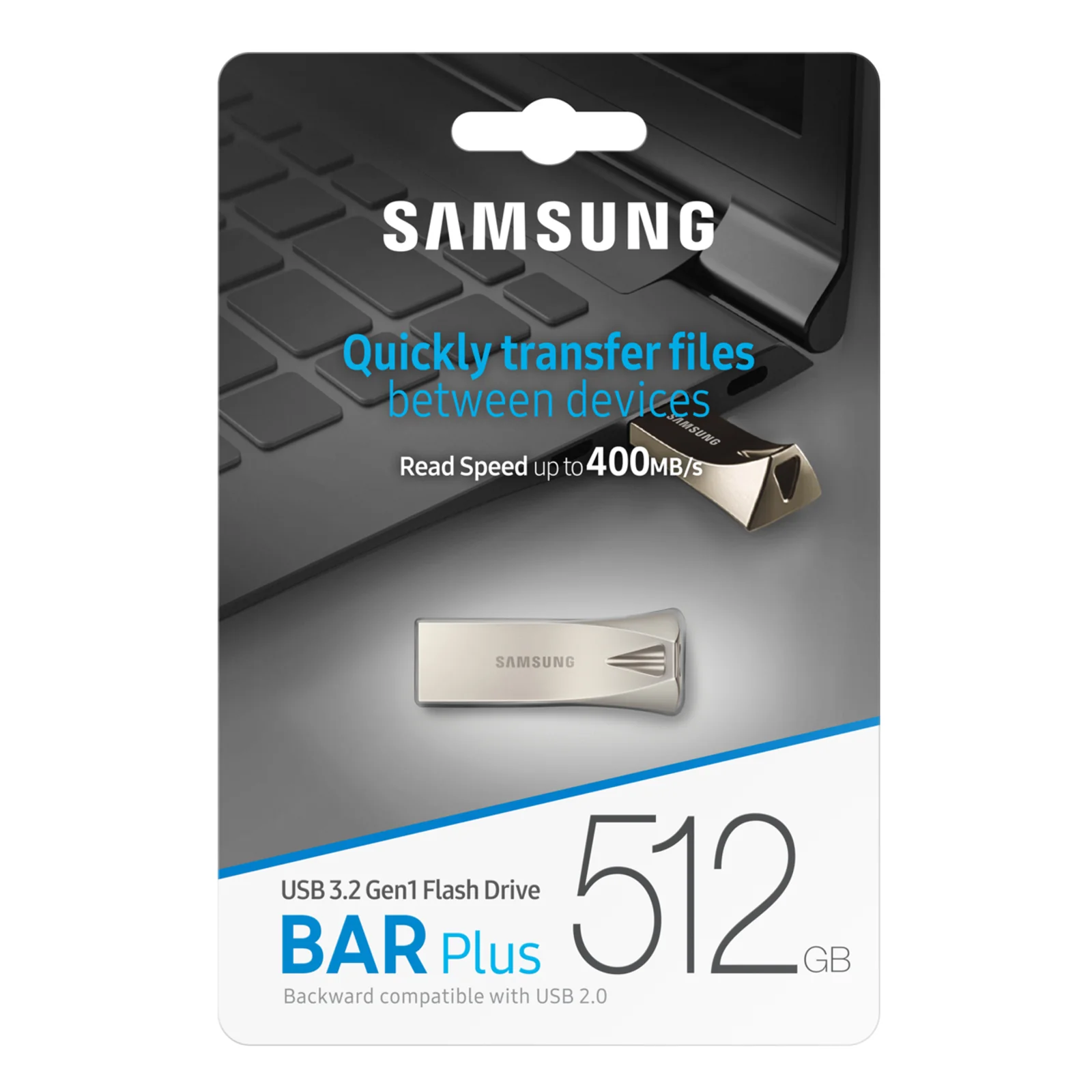 Samsung MUF-512BE lecteur USB flash 512 Go USB Type-A 3.2 Gen 1 (3.1 Gen 1) Argent