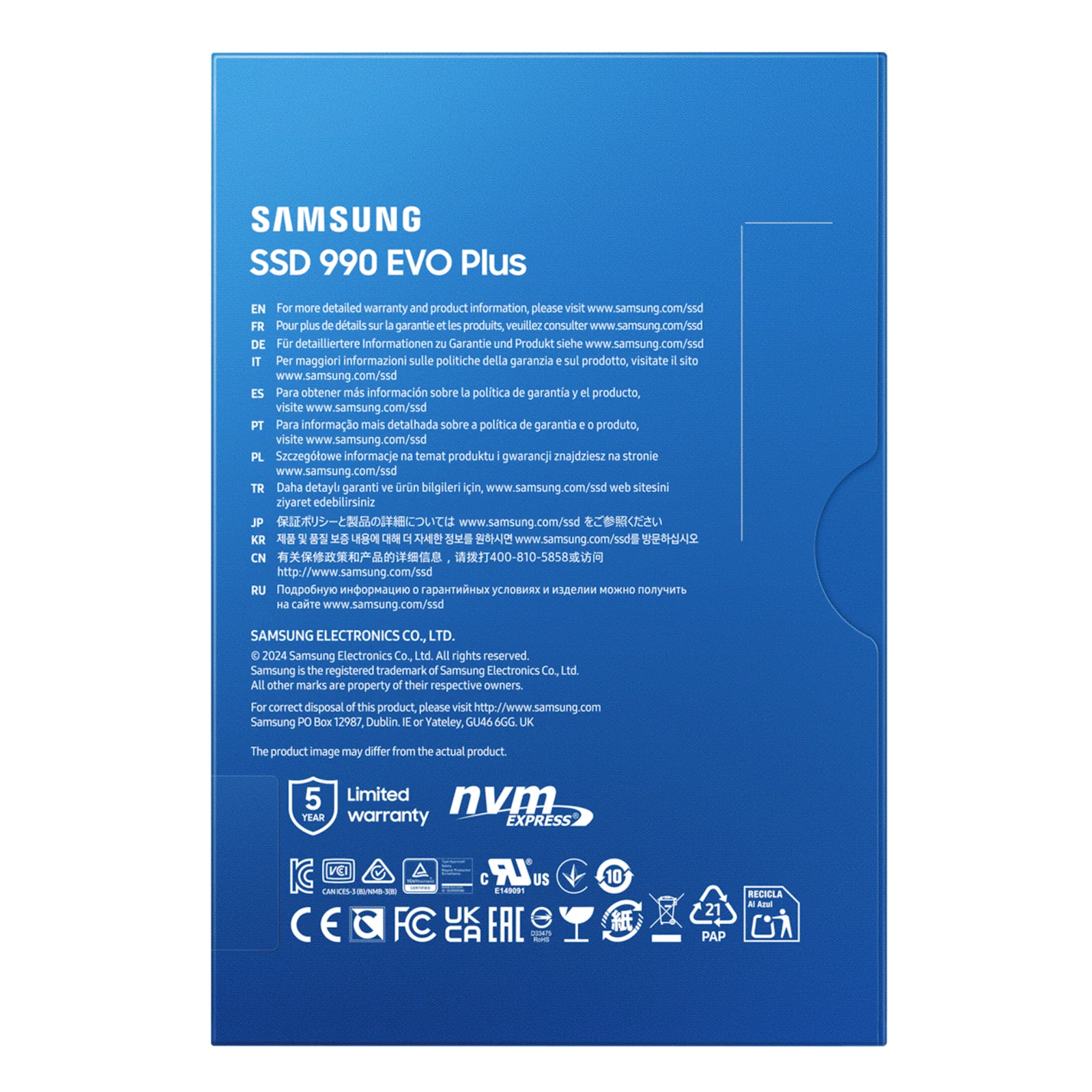 Samsung MZ-V9S4T0 4 To M.2 PCI Express 4.0 NVMe V-NAND TLC