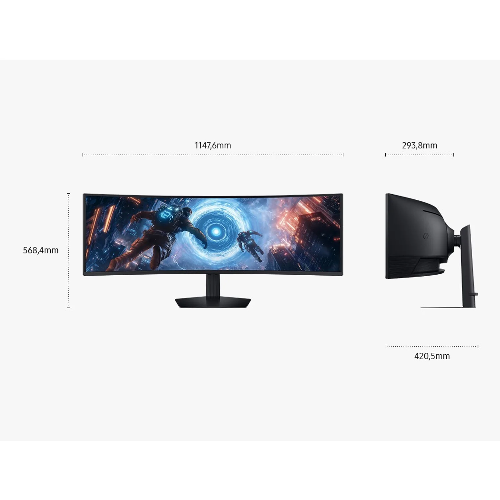 Samsung S49FG912EU écran plat de PC 124,5 cm (49") 5120 x 1440 pixels Dual QHD LCD Noir