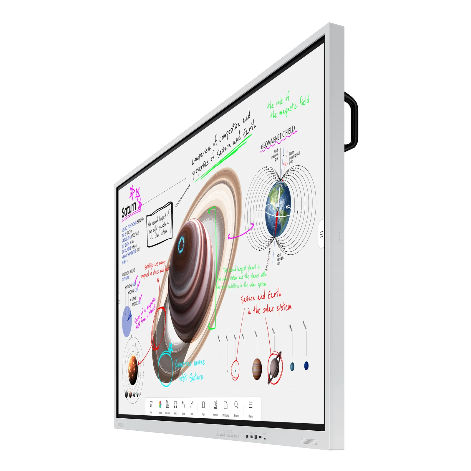 Samsung WM75B tableau blanc interactif 190,5 cm (75") 3840 x 2160 pixels Écran tactile Gris, Blanc
