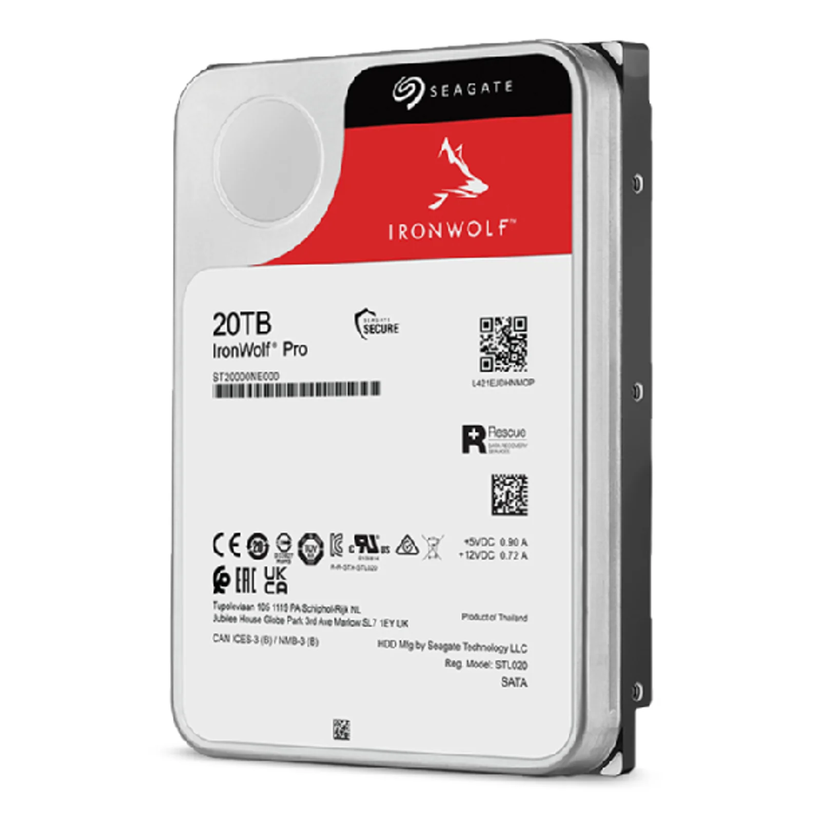 Seagate IronWolf Pro ST20000NT001 disque dur 20 To 7200 tr/min 256 Mo 3.5"