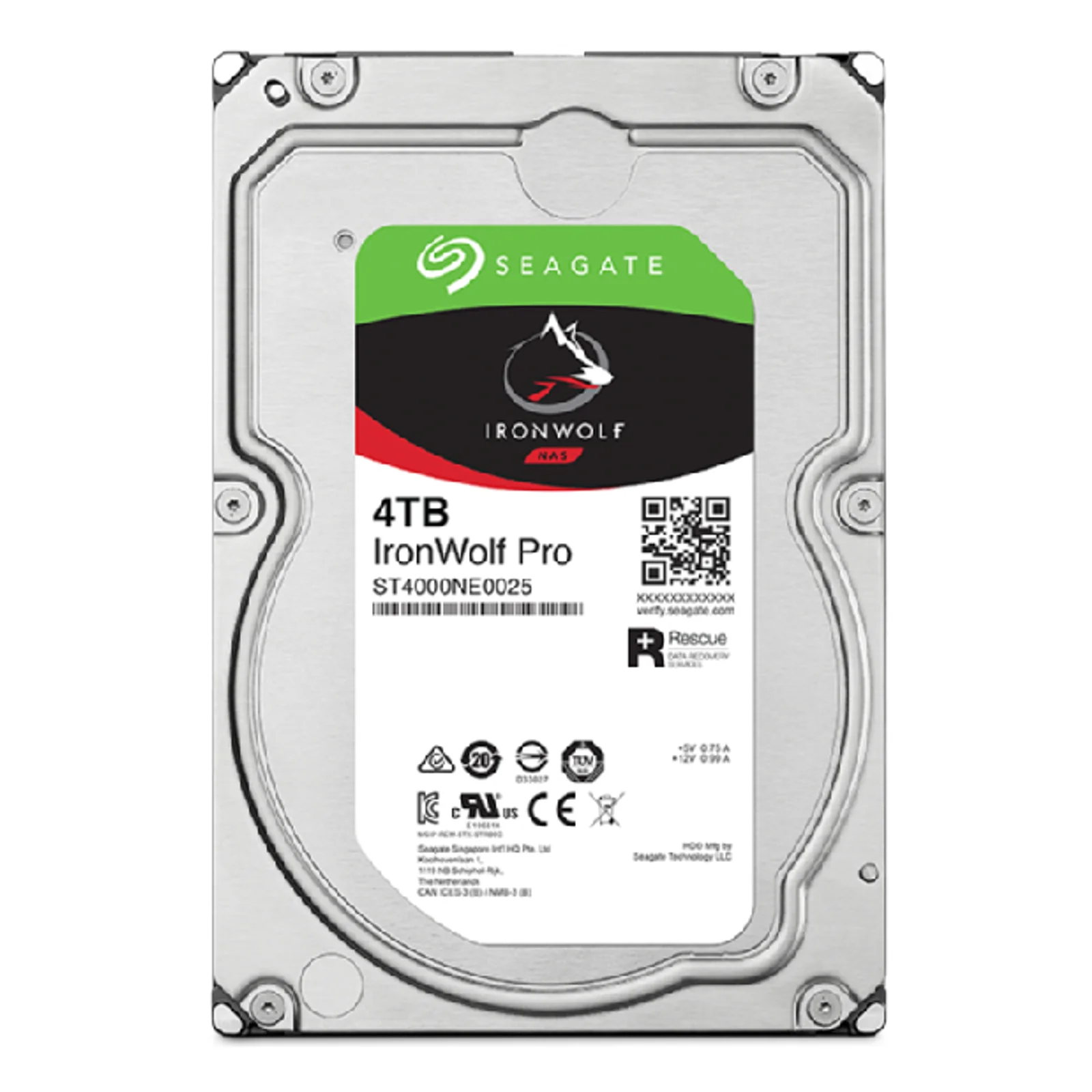 Seagate IronWolf Pro ST4000NT001 disque dur 4 To 7200 tr/min 256 Mo 3.5"