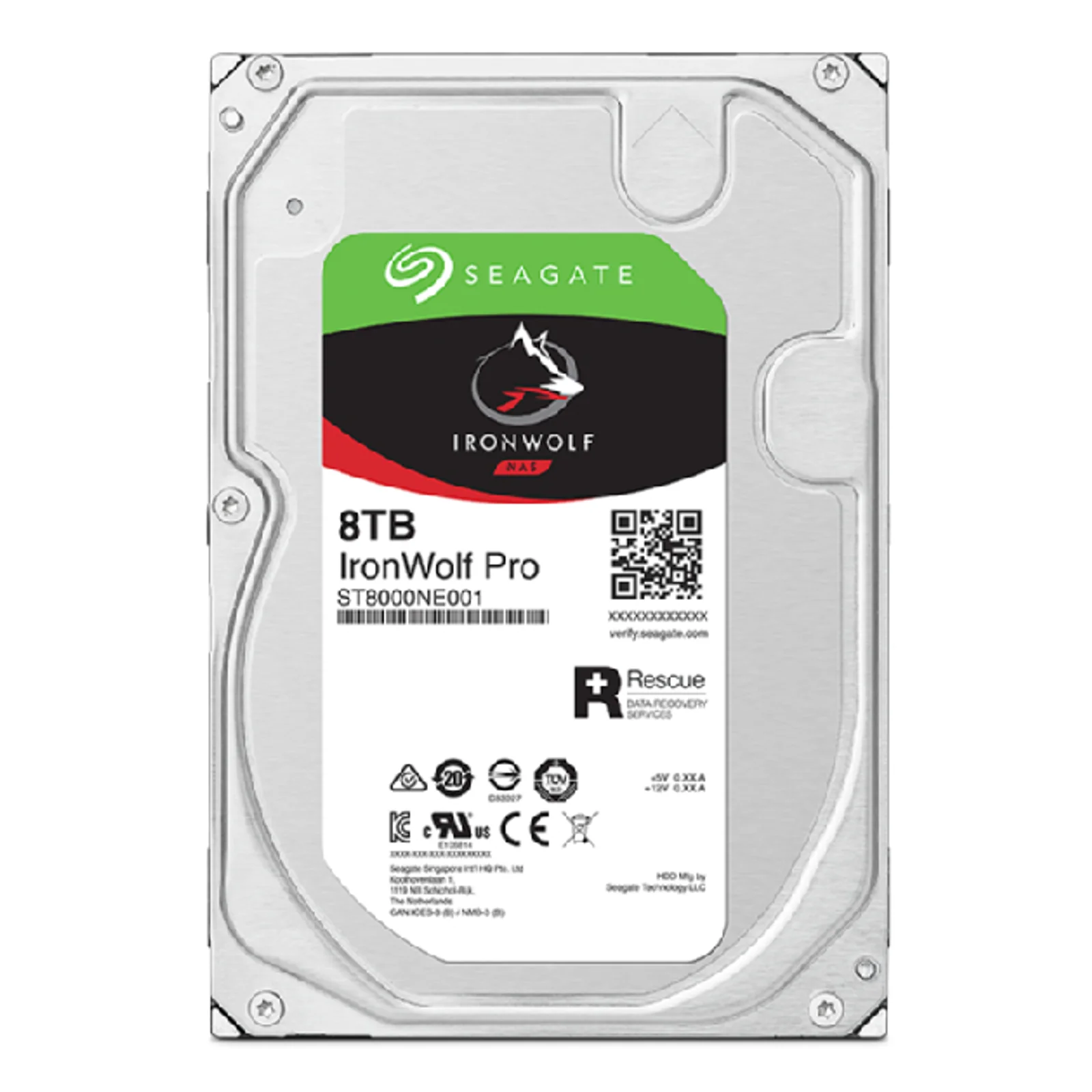 Seagate IronWolf Pro ST8000NT001 disque dur 8 To 7200 tr/min 256 Mo 3.5" Série ATA III