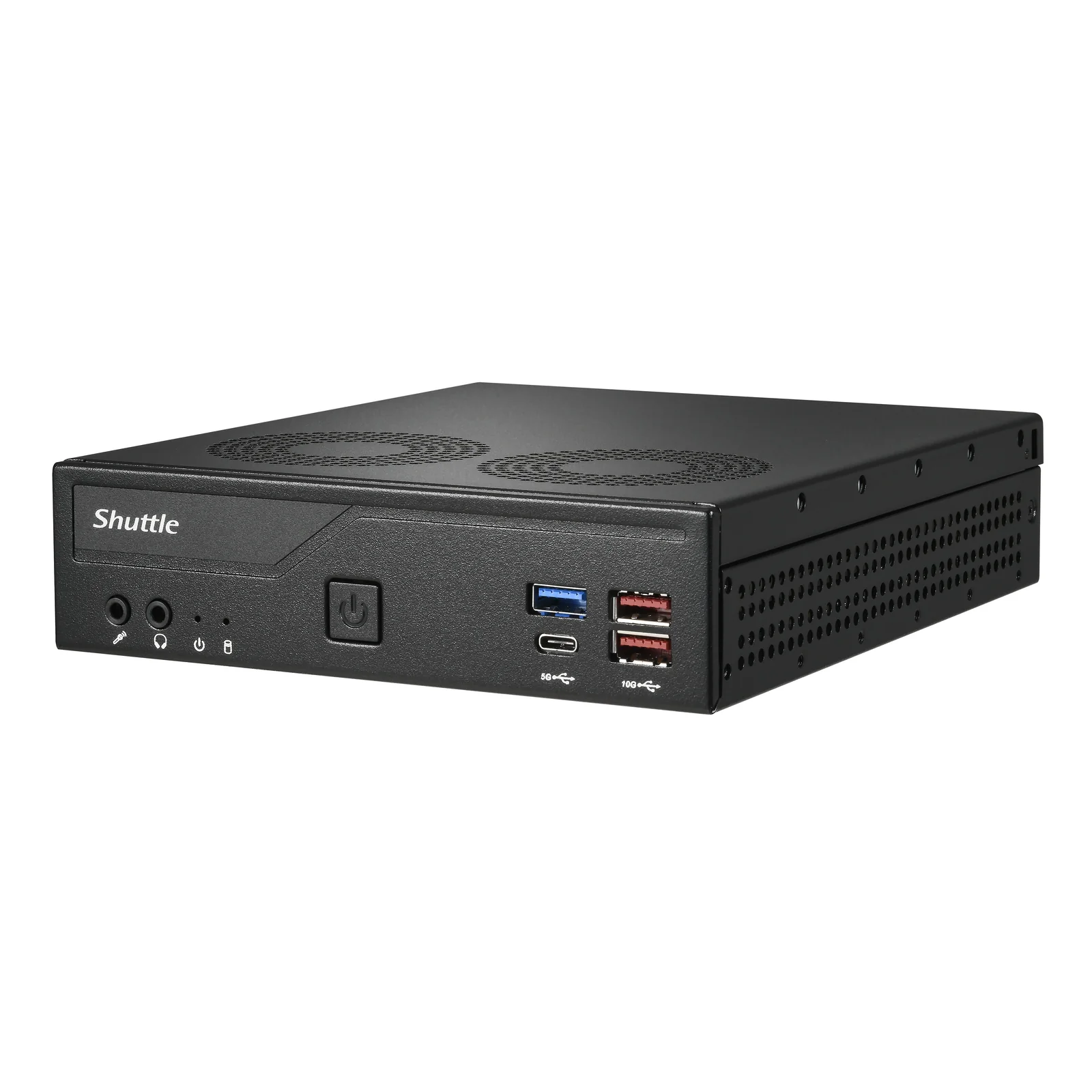 Shuttle Slim PC DH770 , S1700, 2x HDMI, 2x DP , 2x 2.5G LAN, 2x COM, 8x USB, 1x 2.5", 2x M.2, fonctionnement permanent 24/7, attaches VESA