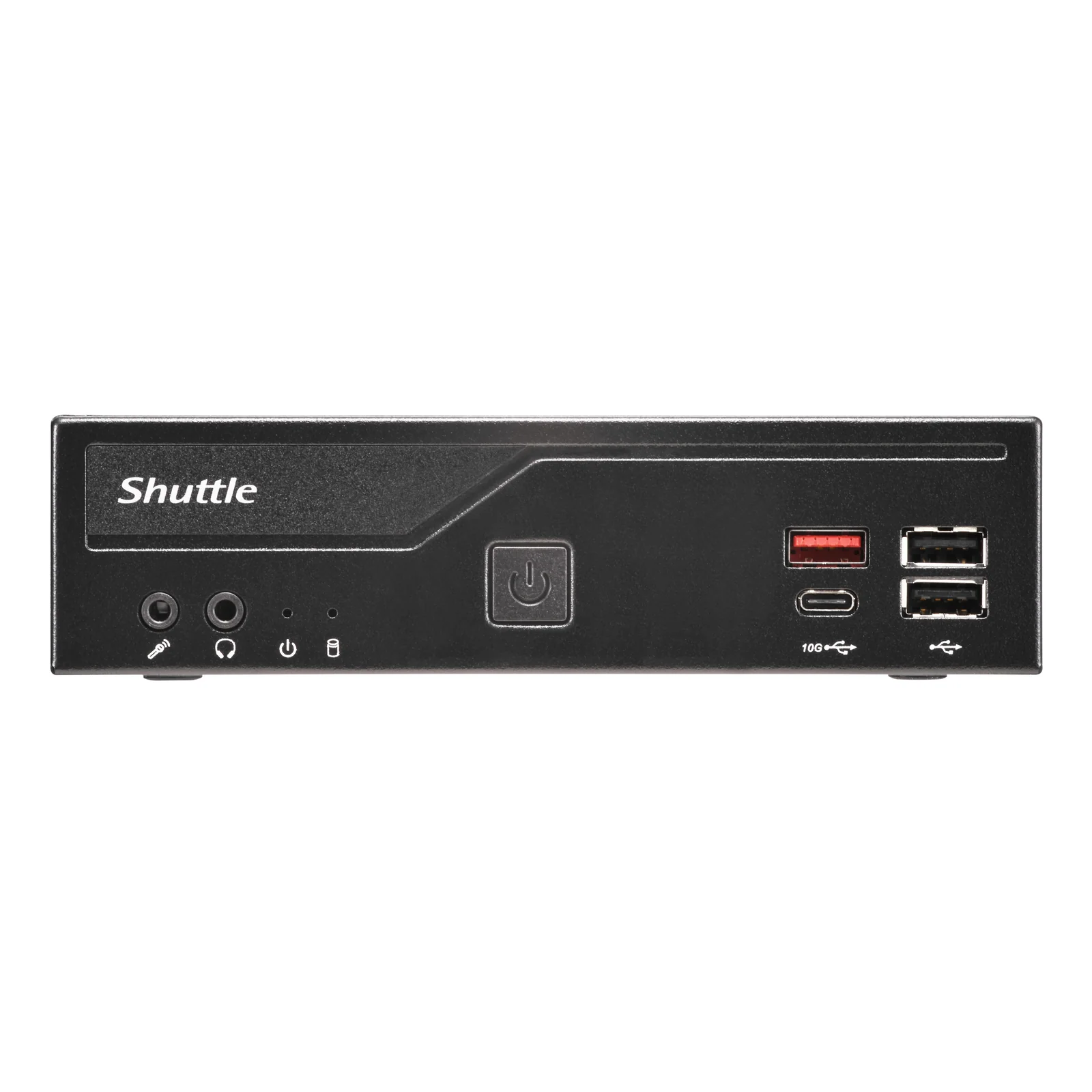Shuttle Slim PC DH810 , S1851, 1x HDMI (2.1), 1x DP, 1x USB-C (DP), 1x 2.5", 2x M.2, 2x LAN (Intel 1G + 2.5G), 2x COM, fonctionnement permanent 24/7, attaches VESA