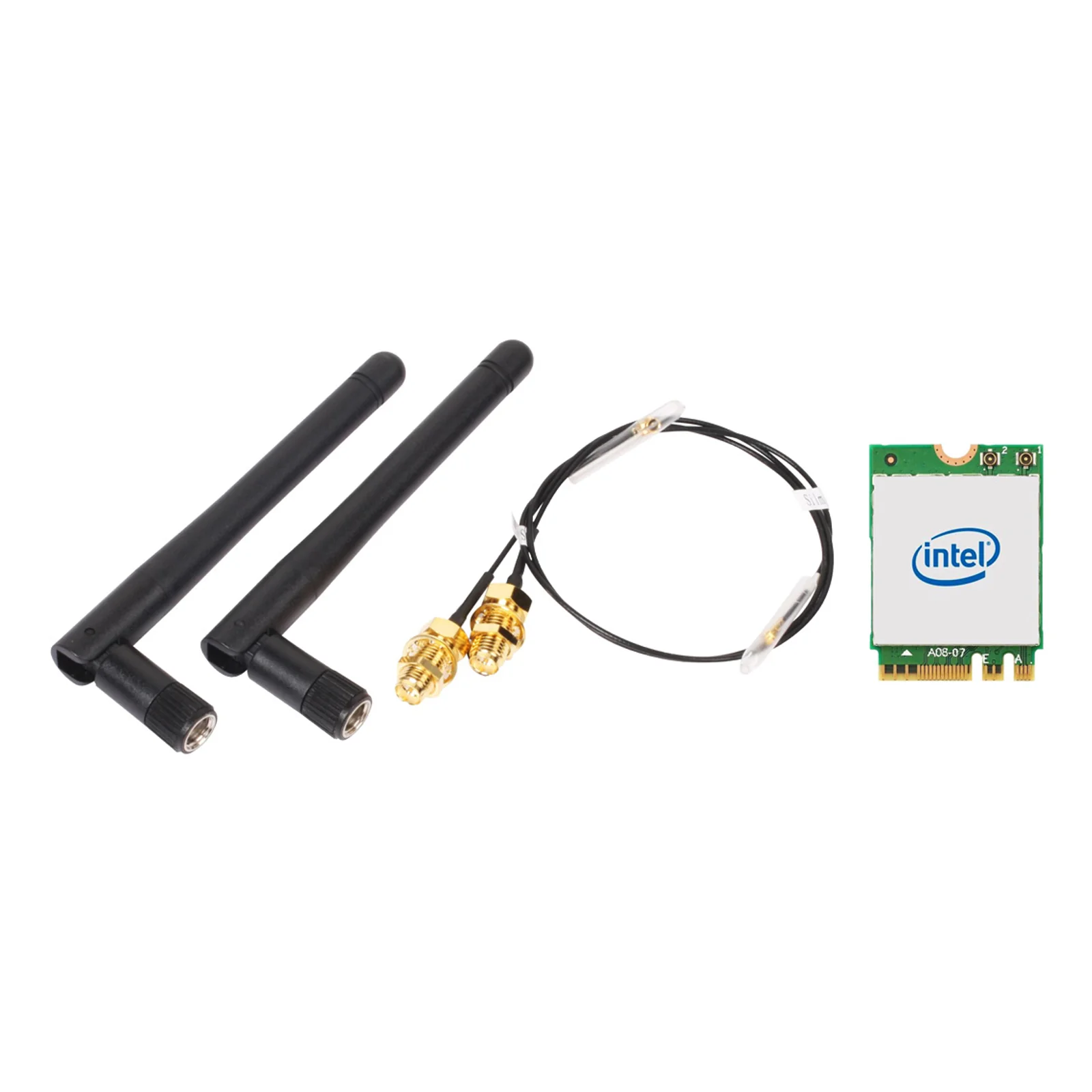 WLN-M12 - Kit WiFi Intel WLAN-AX210 et Bluetooth avec carte M.2 et antennes externes pour Slim PCs