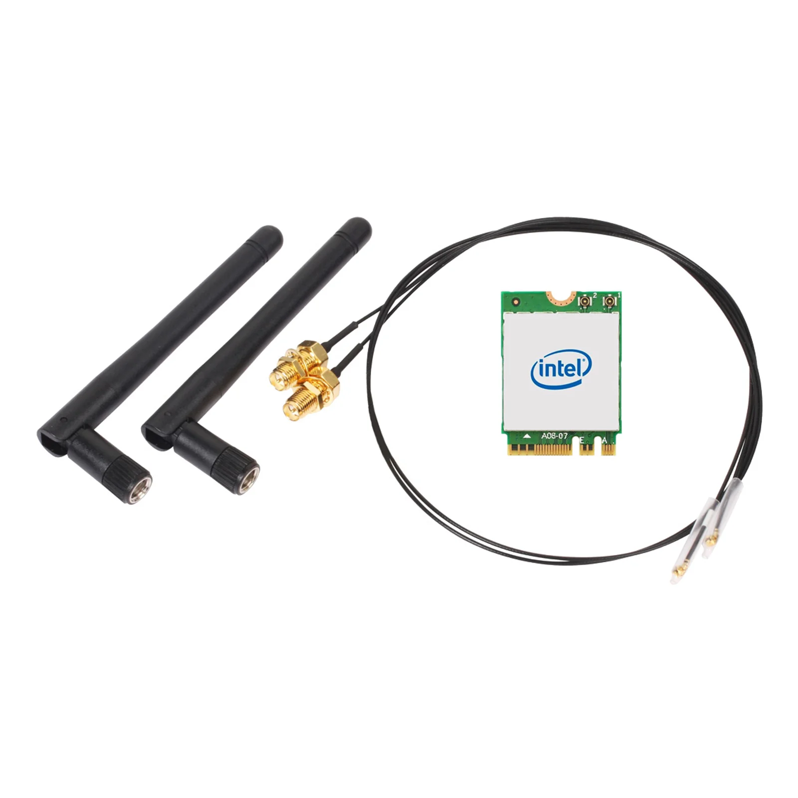 WLN-M22 - Kit WiFi Intel WLAN-AX210 et Bluetooth avec carte M.2 et antennes externes pour Cube's
