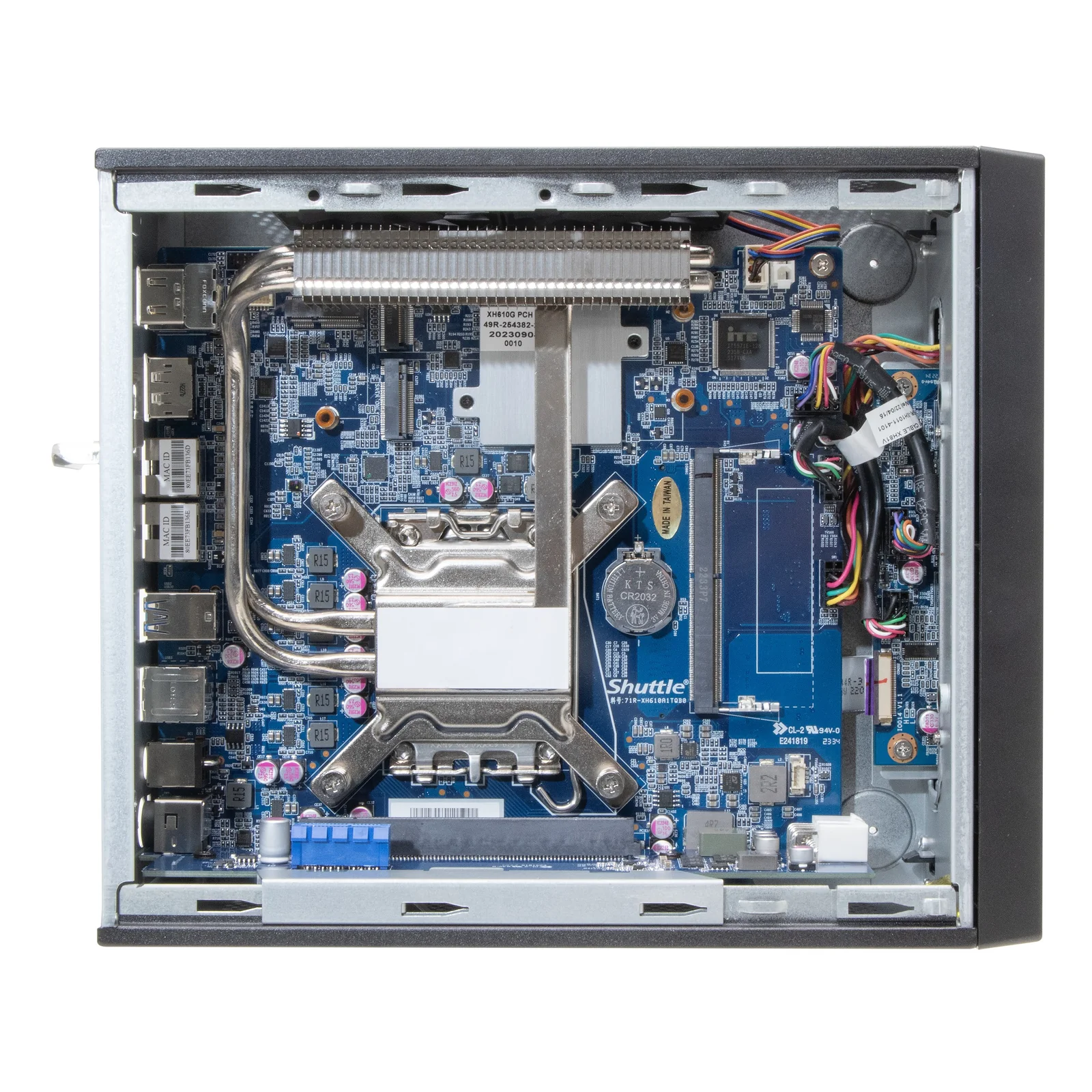 Shuttle XPС slim XPC slim Barebone XH610G2 - S1700, Intel H610, 1xDP, 2xHDMI, 2 PCIe Slots (1x 16X & 1x X1), 2x Intel LAN (1G + 2.5G), 8x USB, 1x 2.5", 3x M.2, 24/7