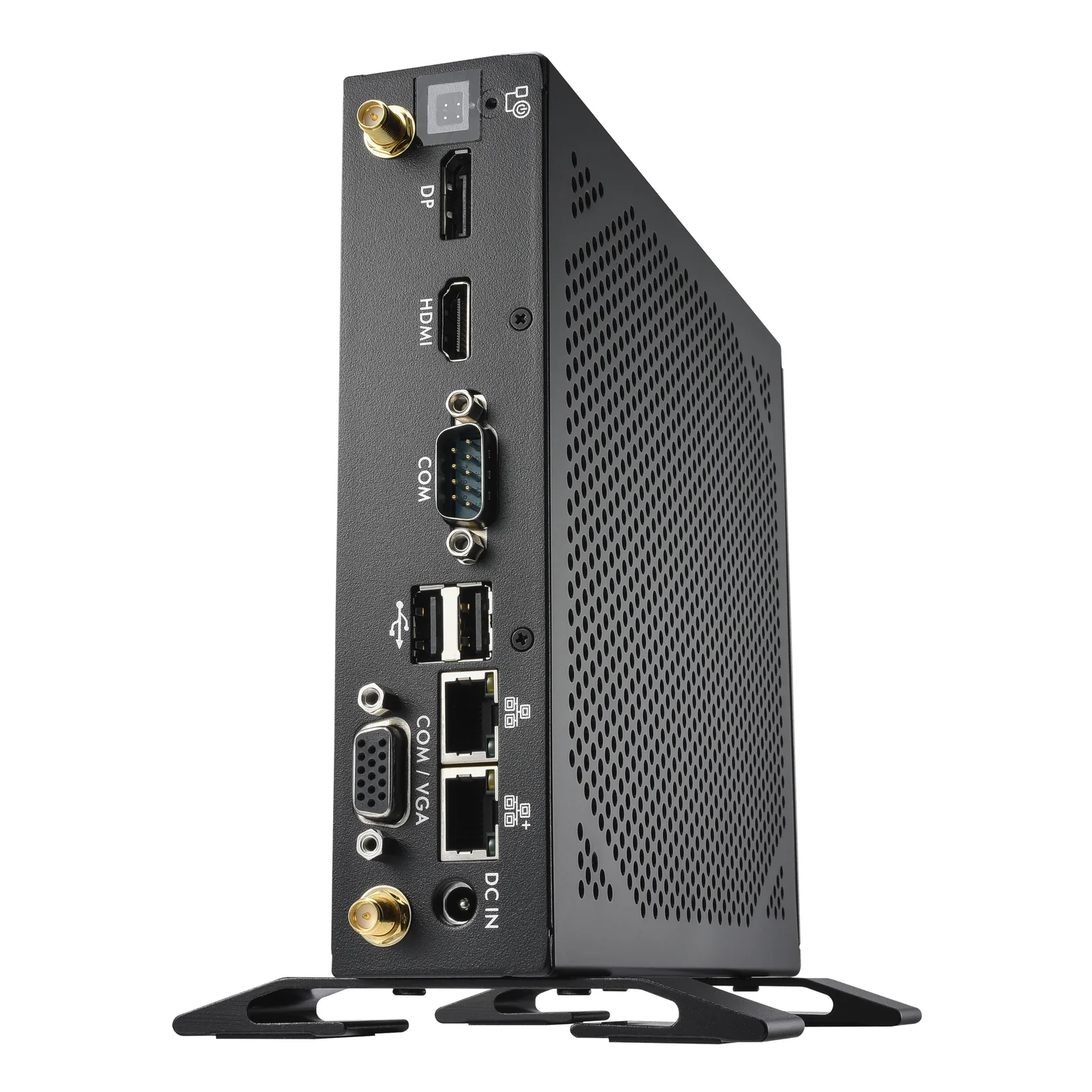 Shuttle XPC slim Barebone DS50U, Intel Celeron 7305, 2x LAN (1x 2.5Gbit ,1x 1Gbit), 1xCOM,1xHDMI,1xDP, 1x VGA, fanless, fonctionnement permanent 24/7