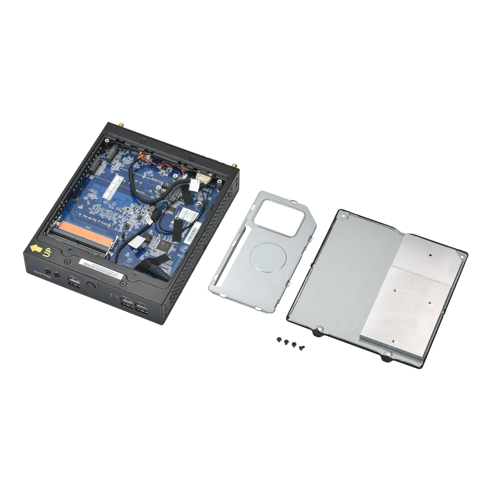 Shuttle XPC slim Barebone DS50U3, Intel i3-1315U, 2x LAN (1x 2.5Gbit ,1x 1Gbit), 1xCOM,1xHDMI,1xDP, 1x VGA, fanless, fonctionnement permanent 24/7