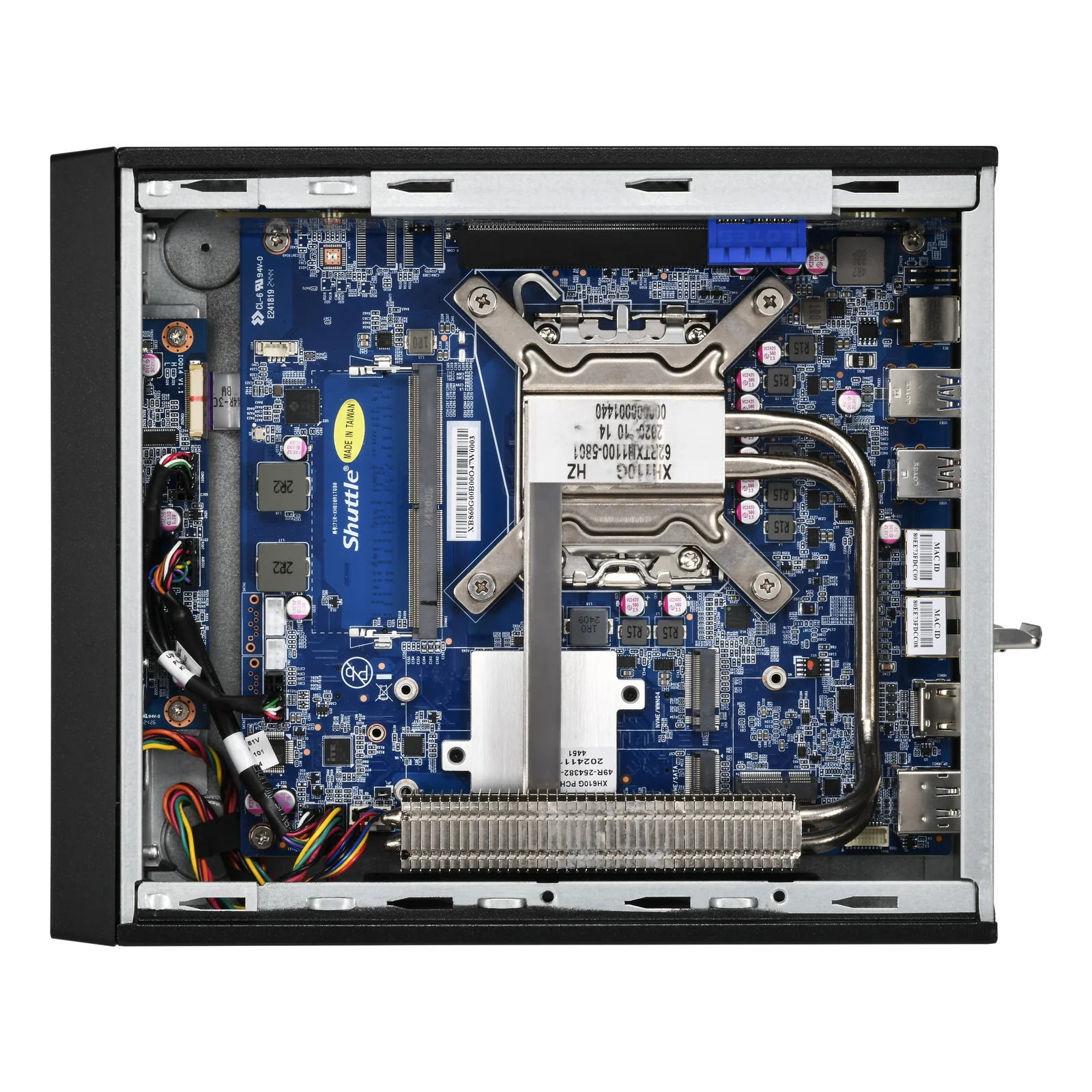 Shuttle XPC slim Barebone XB860G2 - S1851, Intel H860, 1xDP, 2xHDMI, 2 PCIe Slots (1x 16X & 1x X1), 2x Intel LAN (1G + 2.5G), 8x USB, 3x M.2, 24/7