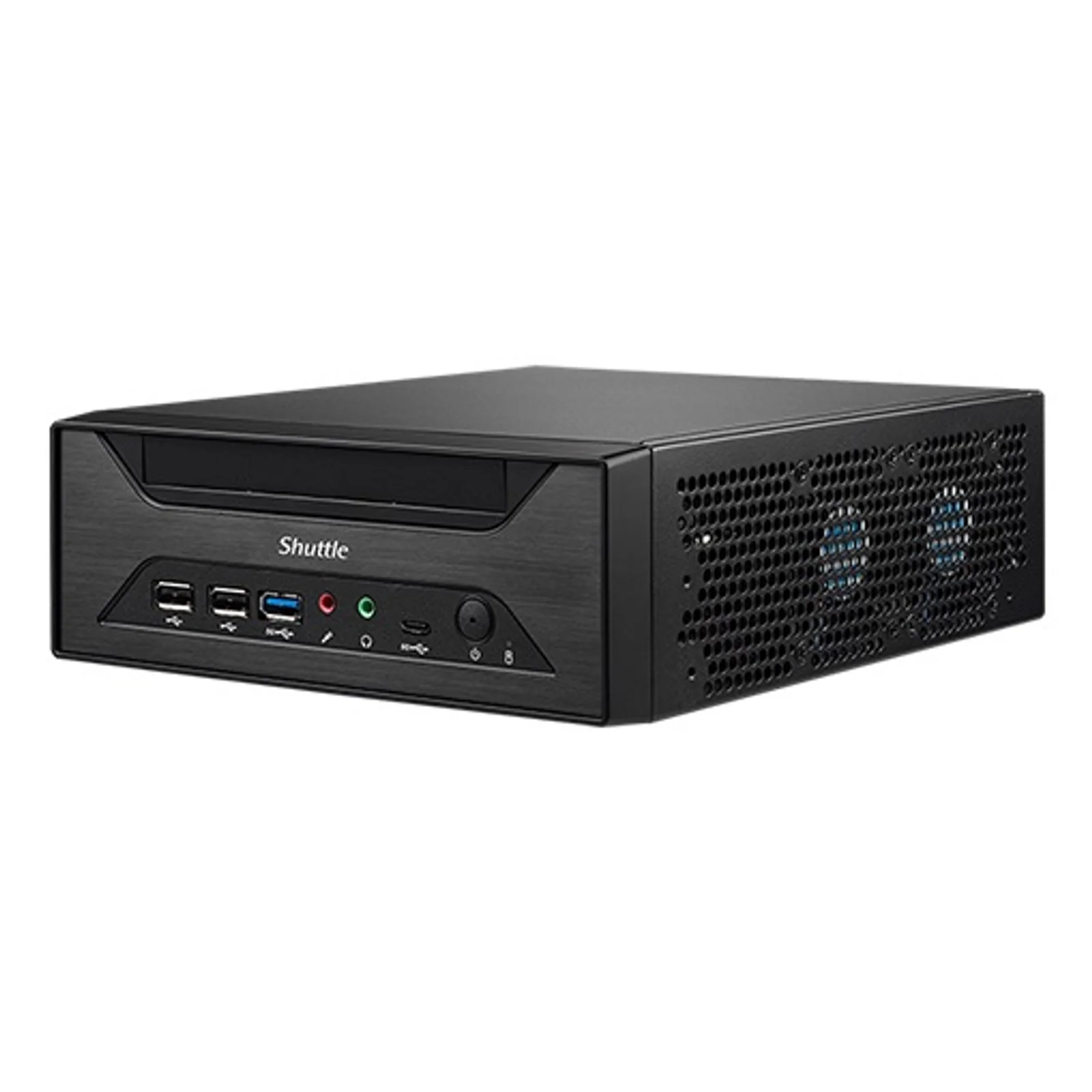 Shuttle XPC slim Barebone XH610 - S1700, Intel H610, 1xDP, 1xHDMI, 1x VGA, 2x COM (RS232), 2x LAN (2.5G and 1G), 1x slim 5.25", 2x 3.5", 2x M.2, fonctionnement permanent 24/7
