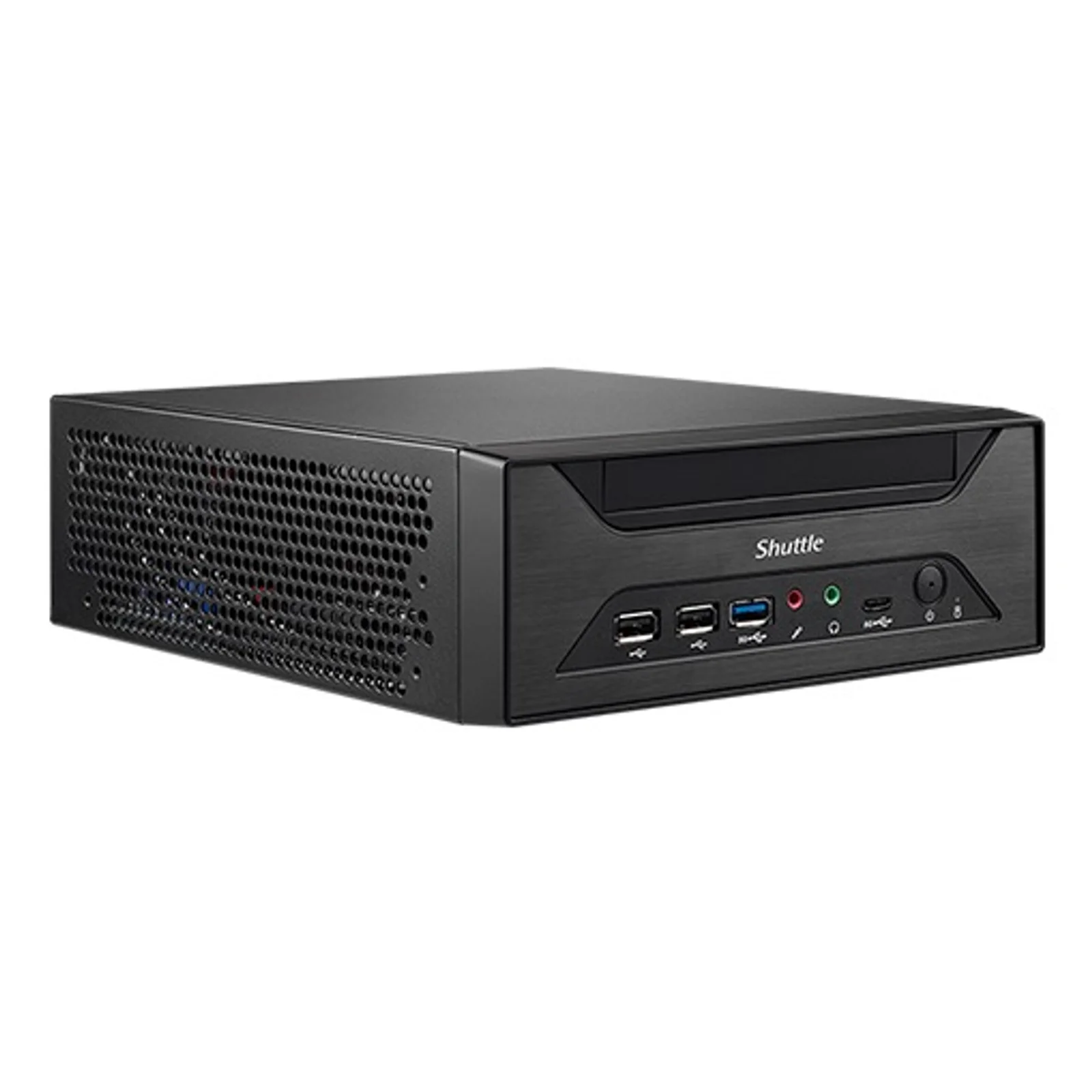 Shuttle XPC slim Barebone XH610 - S1700, Intel H610, 1xDP, 1xHDMI, 1x VGA, 2x COM (RS232), 2x LAN (2.5G and 1G), 1x slim 5.25", 2x 3.5", 2x M.2, fonctionnement permanent 24/7