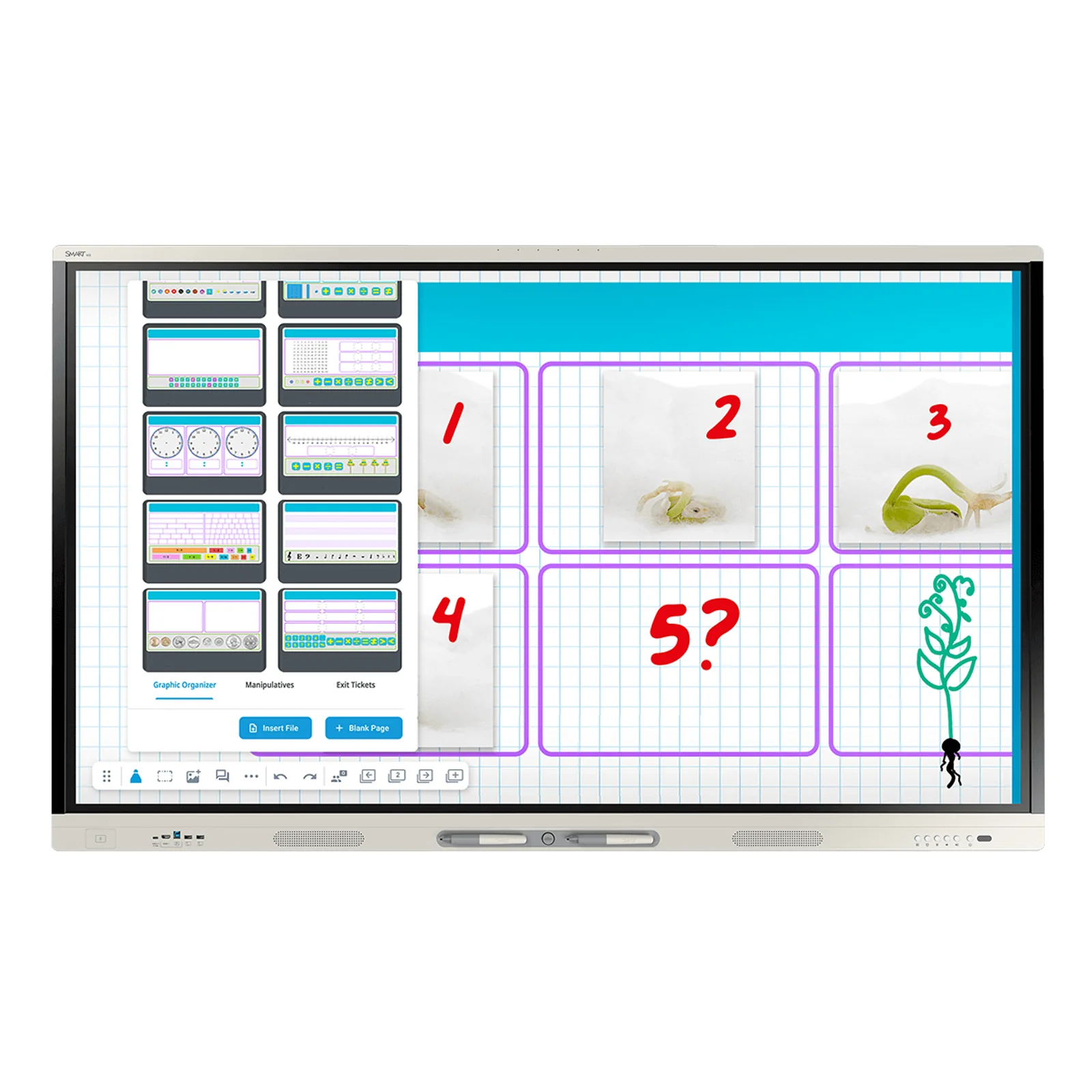 SMART Technologies RX286 tableau blanc interactif 2,18 m (86") 3840 x 2160 pixels Écran tactile USB / Bluetooth