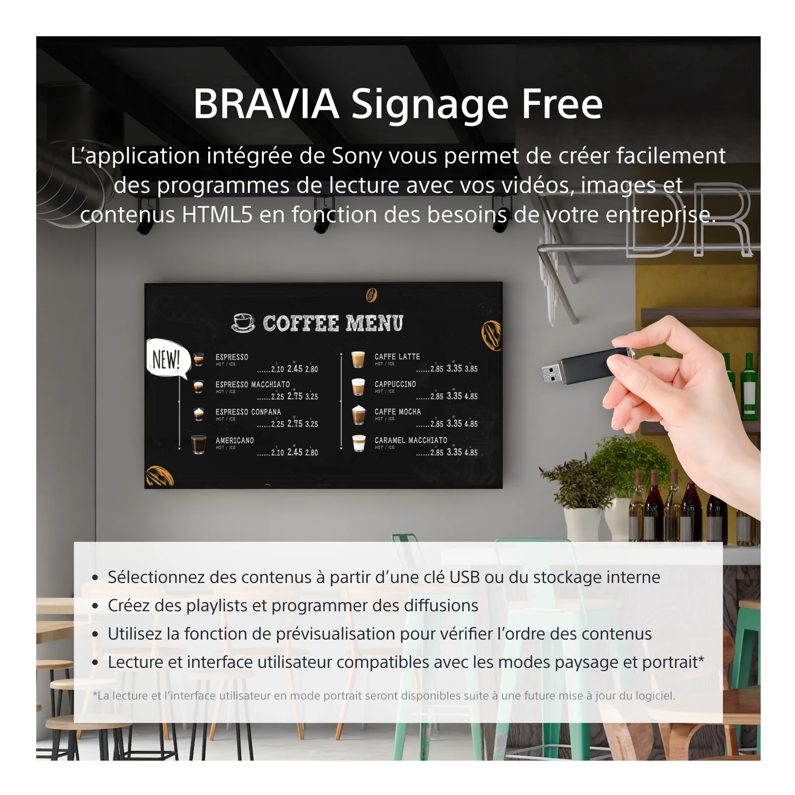 Sony FW-55EZ20L Écran d'affichage dynamique Écran plat de signalisation numérique 139,7 cm (55") LED Wifi 350 cd/m² 4K Ultra HD Noir Android 16/7