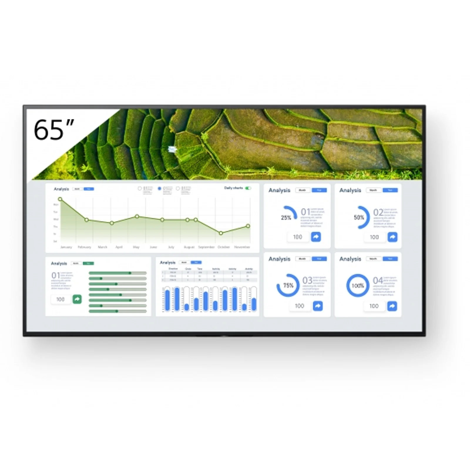 FW-65BZ30L Écran d'affichage dynamique Écran plat de signalisation numérique 165,1 cm (65") LCD Wifi 440 cd/m² 4K Ultra HD Noir Android 24/7