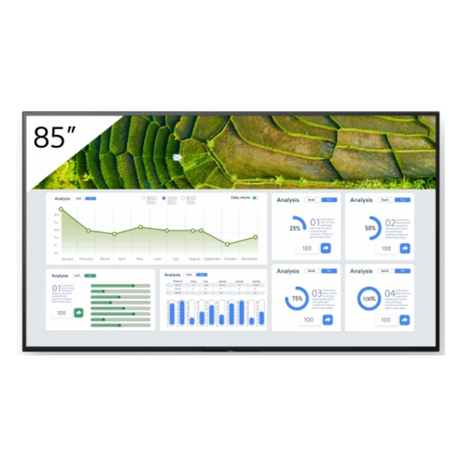 FW-85BZ30L Écran d'affichage dynamique Écran plat de signalisation numérique 2,16 m (85") LCD Wifi 440 cd/m² 4K Ultra HD Noir Android 24/7