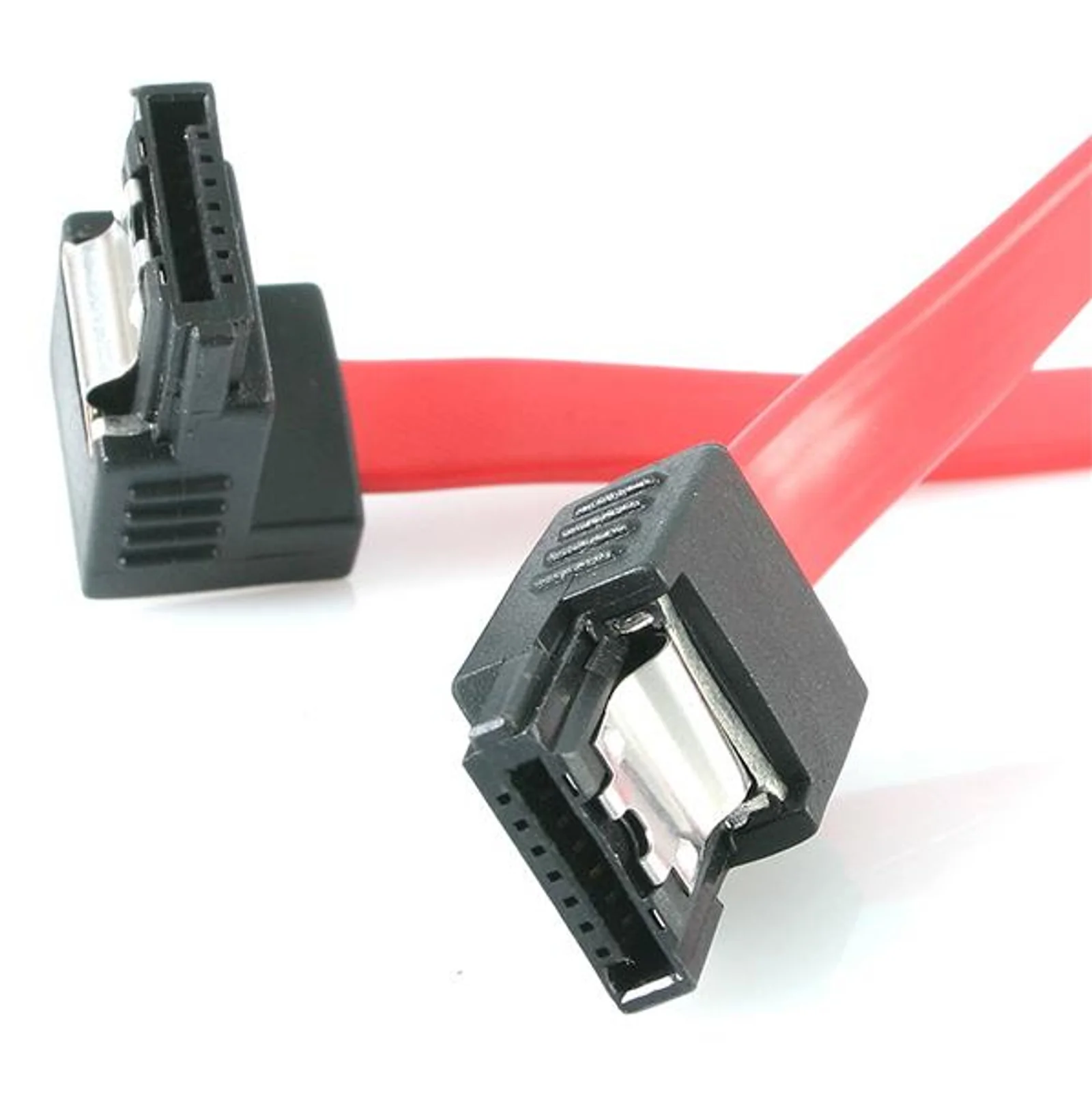 12" latching sata cable - 1 Right Angle M/M câble SATA 0,3 m Rouge
