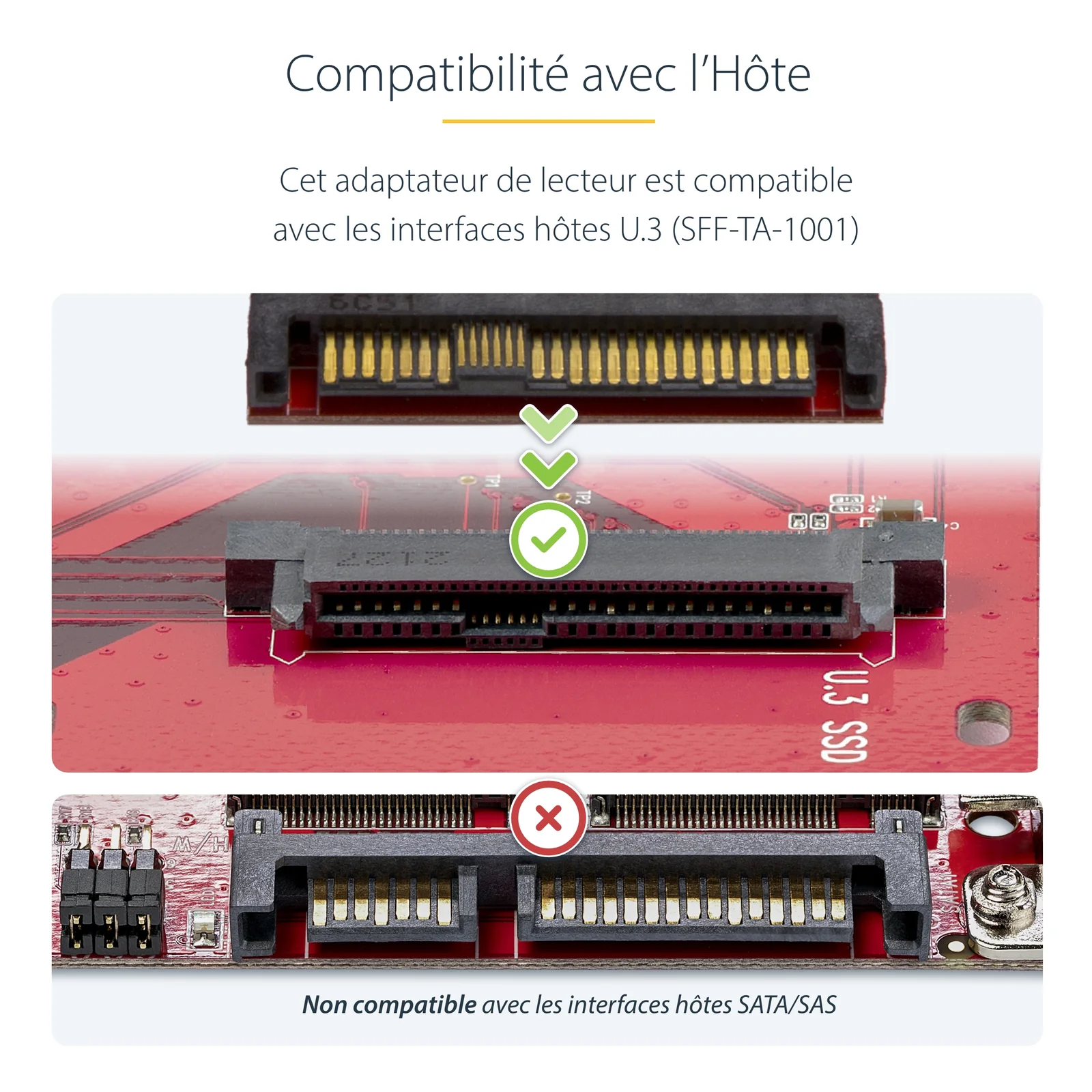 StarTech.com 1M25-U3-M2-ADAPTER carte et adaptateur d'interfaces Interne M.2