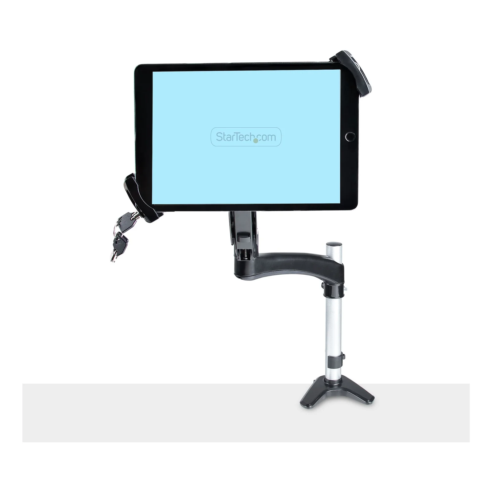 StarTech.com Adaptateur de Montage VESA pour Tablettes de 7,9 à 12,5" - Jusqu'à 2kg - Support Tablette Antivol Motif VESA 75x75/100x100 - Pince de Montage VESA - Socle/Fixation pour Tablette Sécurisé, Noir