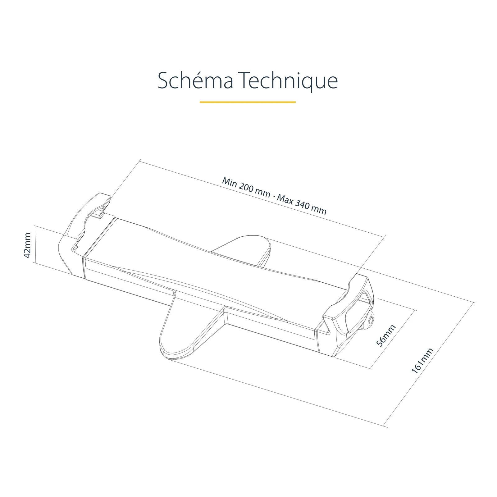 StarTech.com Adaptateur de Montage VESA pour Tablettes de 7,9 à 12,5" - Jusqu'à 2kg - Support Tablette Antivol Motif VESA 75x75/100x100 - Pince de Montage VESA - Socle/Fixation pour Tablette Sécurisé, Noir
