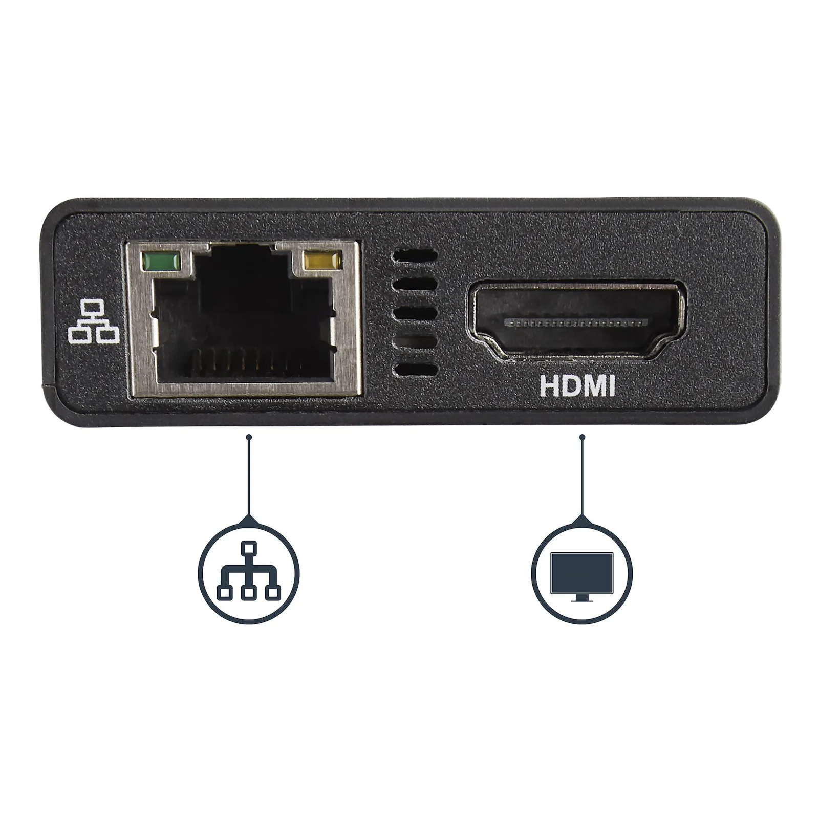 StarTech.com Adaptateur Multiport USB-C - Mini Station d'Accueil USB-C avec 4K HDMI - 60W Power Delivery Pass-Through, GbE, 2x USB-A 3.0 Hub - Mini Dock USB Type-C pour Ordinateur Portable