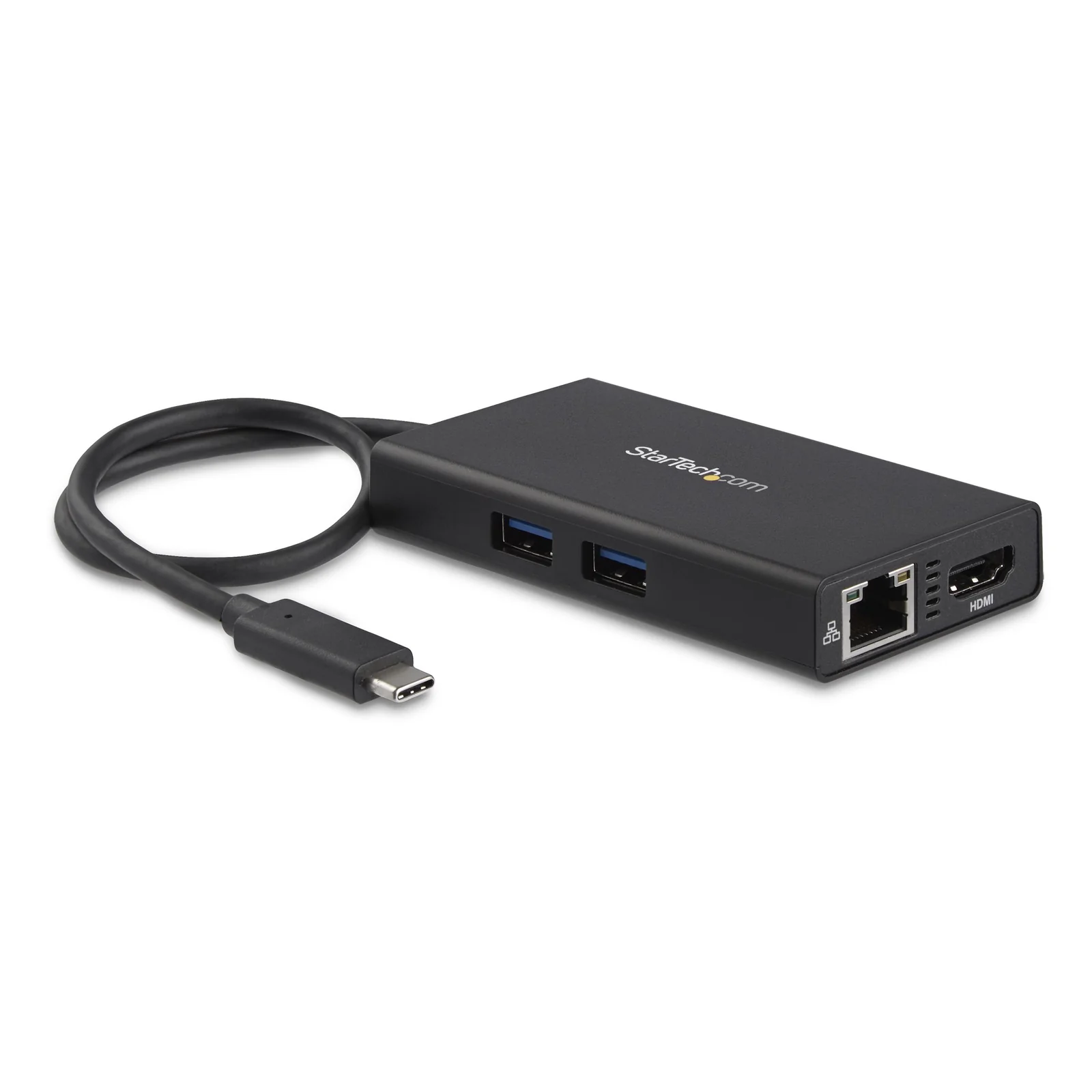 Adaptateur Multiport USB-C - Mini Station d'Accueil USB-C avec 4K HDMI - 60W Power Delivery Pass-Through, GbE, 2x USB-A 3.0 Hub - Mini Dock USB Type-C pour Ordinateur Portable