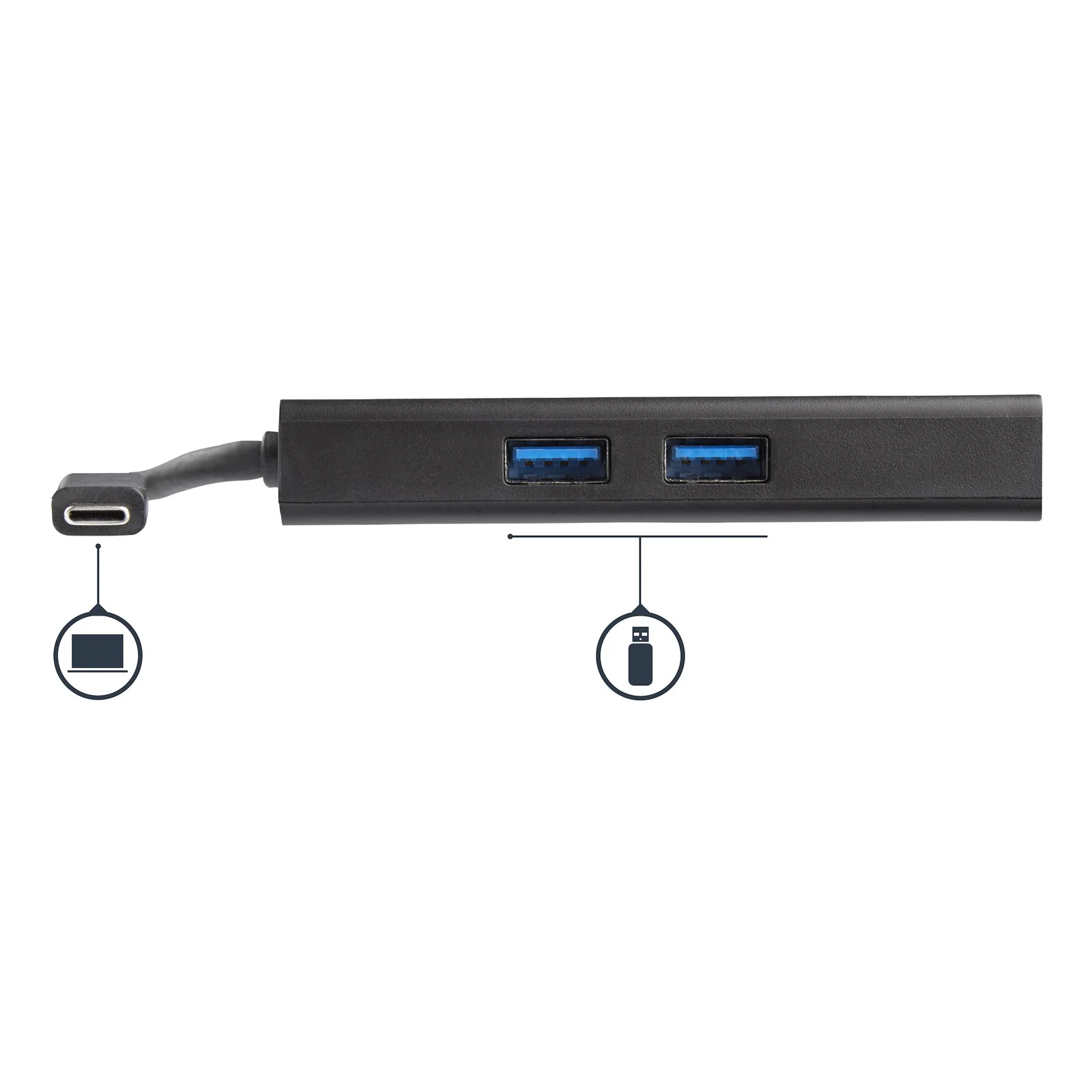 StarTech.com Adaptateur Multiport USB-C - Mini Station d'Accueil USB-C avec 4K HDMI - 60W Power Delivery Pass-Through, GbE, 2x USB-A 3.0 Hub - Mini Dock USB Type-C pour Ordinateur Portable
