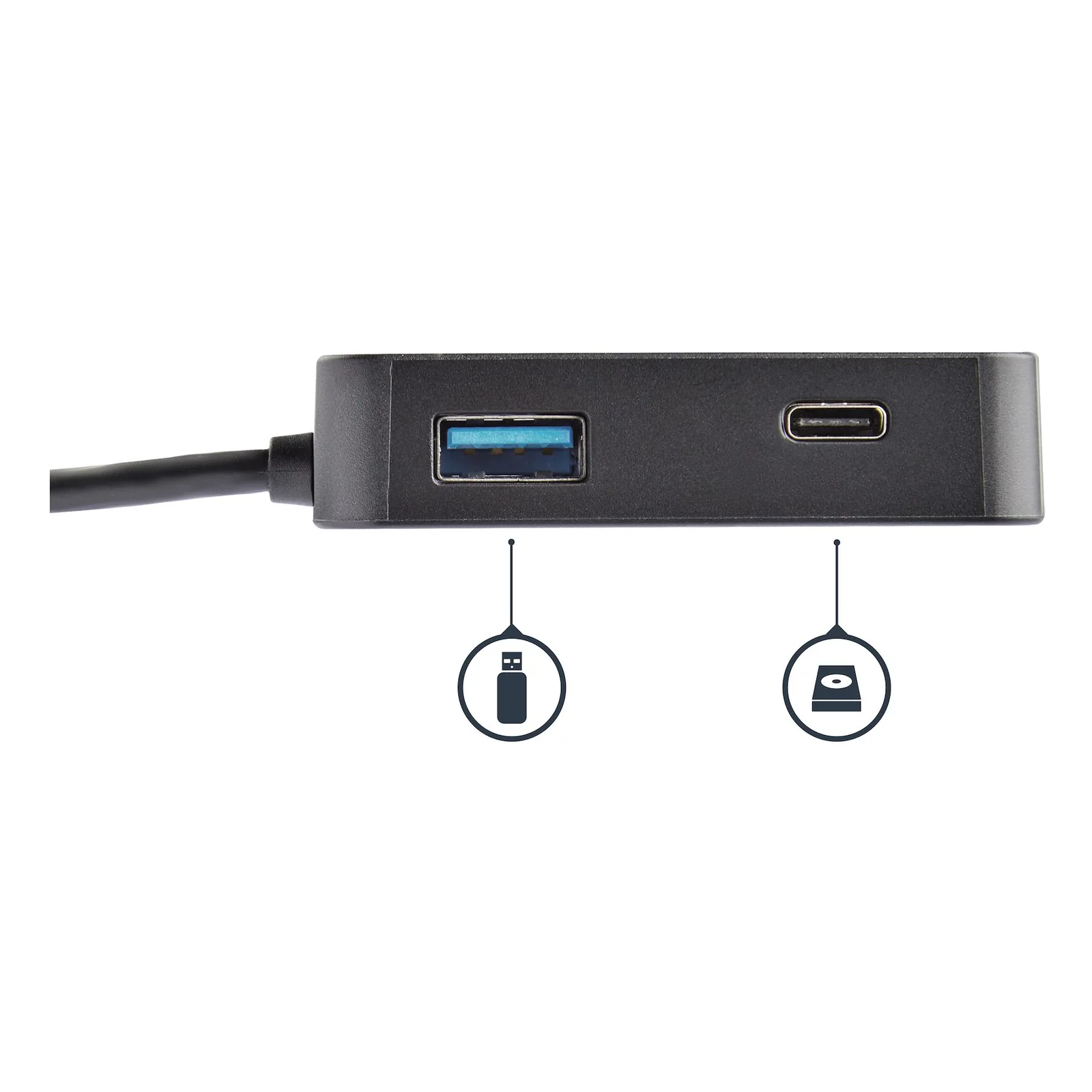 StarTech.com Adaptateur Multiport USB C - Mini Station d'Accueil USB-C Vidéo HDMI 4K - Gigabit Ethernet, Hub USB 3.0 (1x USB-A 1x USB-C) - Adaptateur Multiport USB Type-C - Compatible Thunderbolt 3