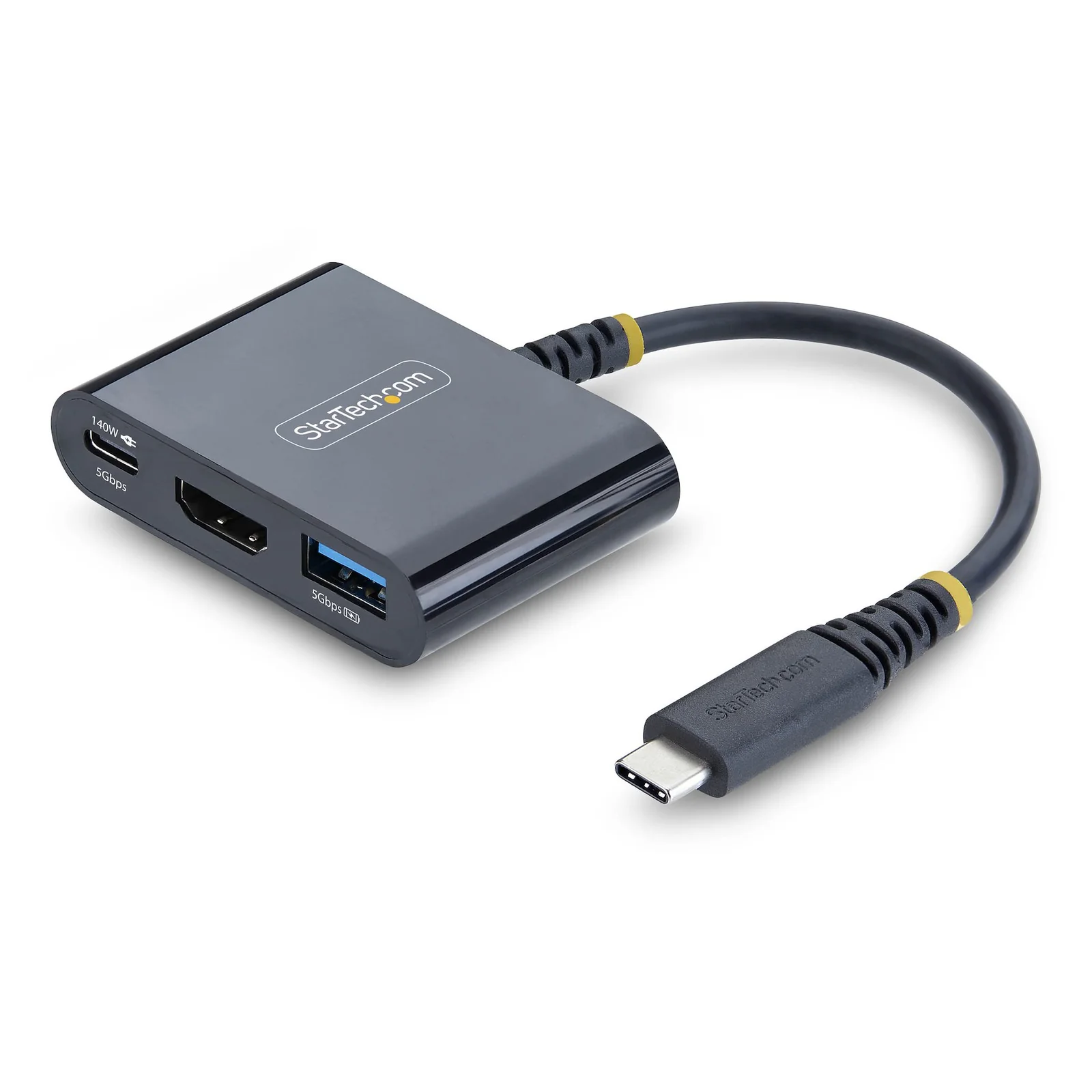 Adaptateur Multiport USB-C vers HDMI avec Charge PD 140W, HDMI 4K 60Hz, Hub USB 5 Gbps, Mini Dock pour MacBook / Dell / Thinkpad / HP / iPad / Tablettes