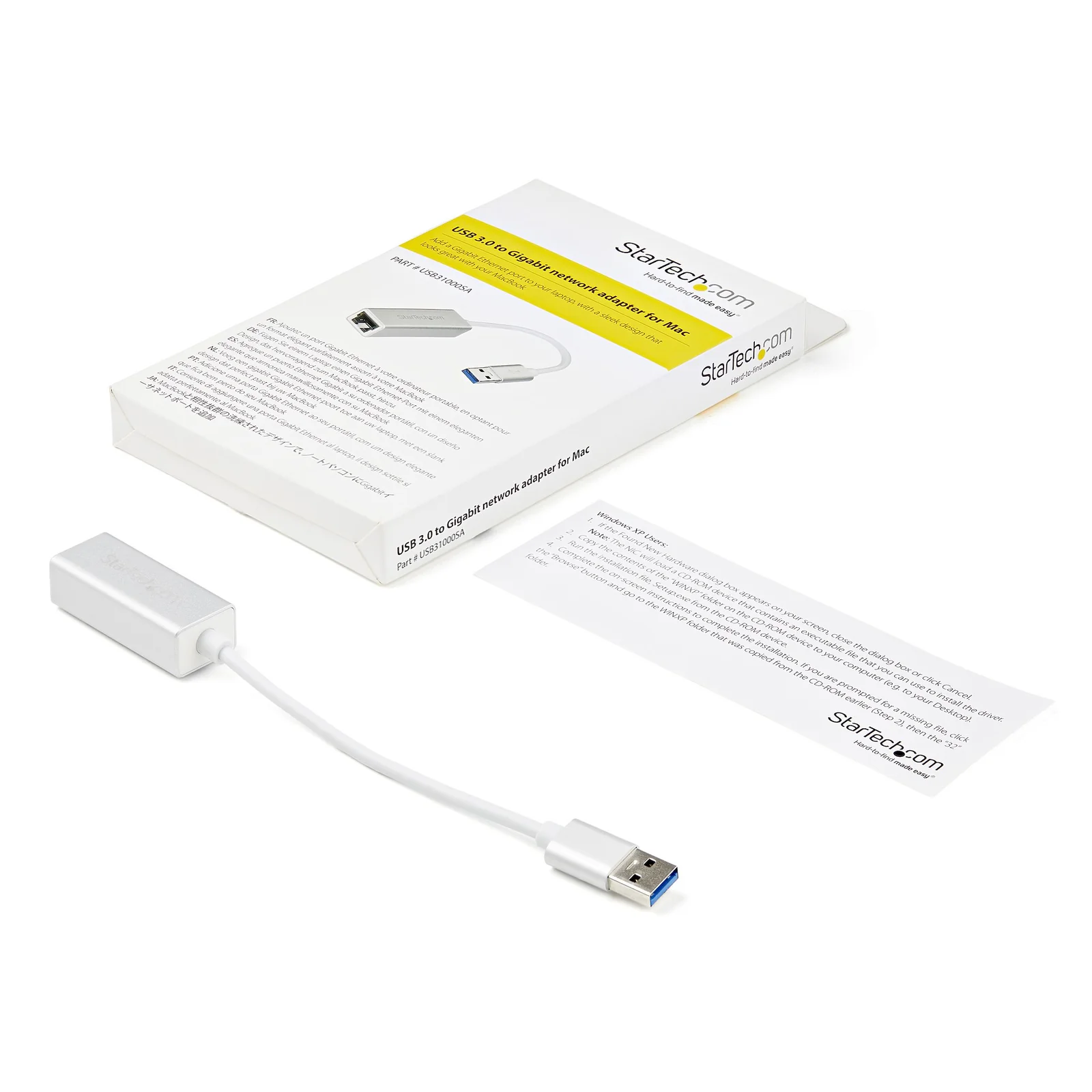 StarTech.com Adaptateur réseau USB 3.0 vers Gigabit Ethernet - Argent