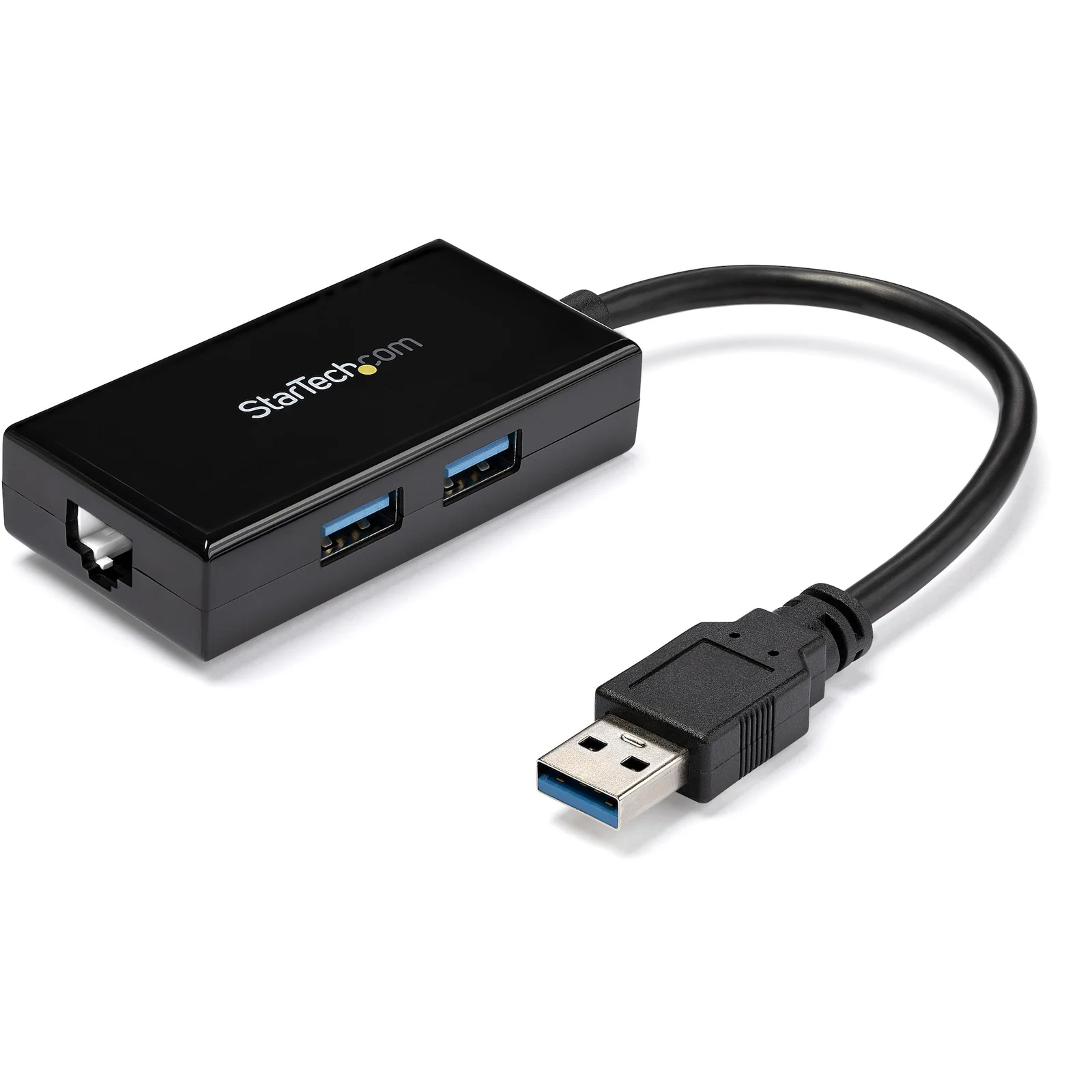 Adaptateur réseau USB 3.0 vers Gigabit Ethernet avec hub USB 3.0 à 2 ports