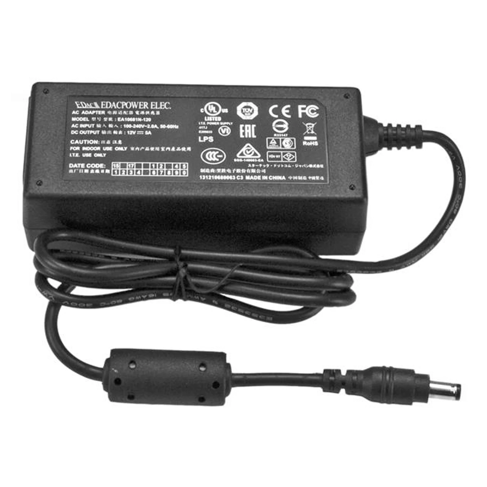 StarTech.com Adaptateur secteur de rechange - Bloc d'alimentation CC - 12V 5A