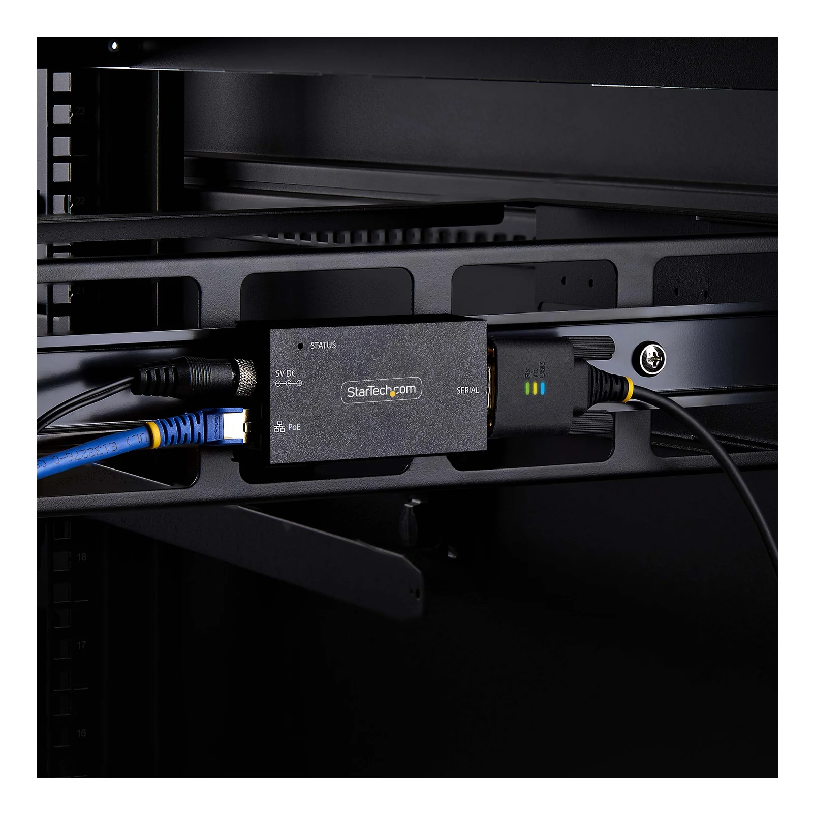 StarTech.com Adaptateur Série vers Ethernet à 1 Port, Serveur de Périphérique Série IP 802.3af PoE pour Périphériques RS232 Distants, Montage Mural/sur Rail DIN, Convertisseur Série RJ45 vers DB9, Conforme TAA