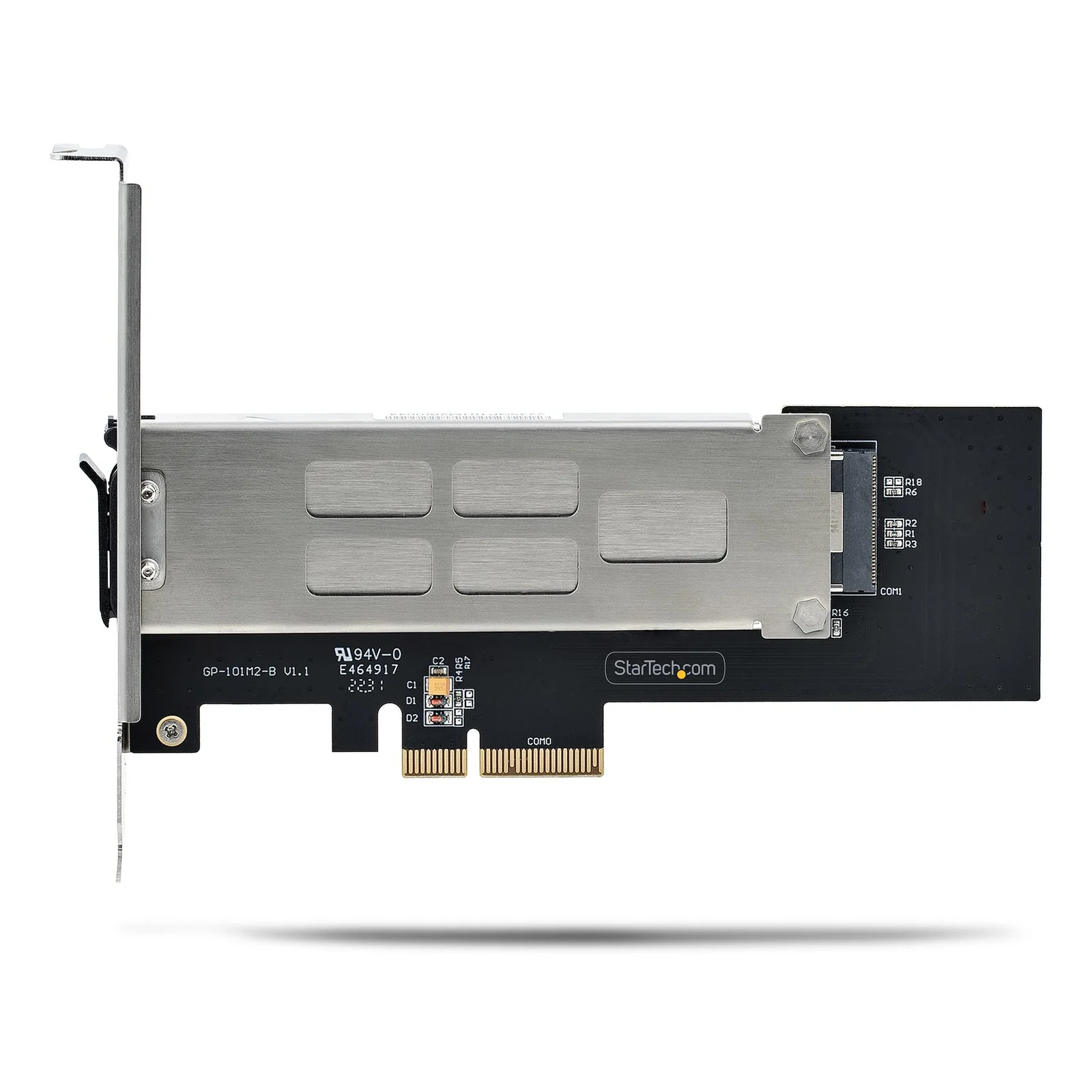 StarTech.com Adaptateur SSD M.2 NVMe vers PCIe x4 avec Plateau Amovible pour Slot d'Extension PCI Express, Carte Adaptateur PCIe, Installation Sans Outil, Baie de Disque Hot-Swap PCIe 4.0/3.0, Verrouillage par Clé