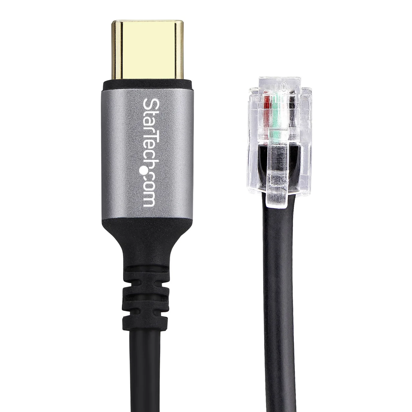 StarTech.com Adaptateur USB-C vers RJ9 pour Combiné Téléphonique de Bureau ou Casque Filaire/Sans Fil, Utilise le Matériel Fixe Existant, 1,8m, pour Ordinateur Portable/de Bureau/Mobile