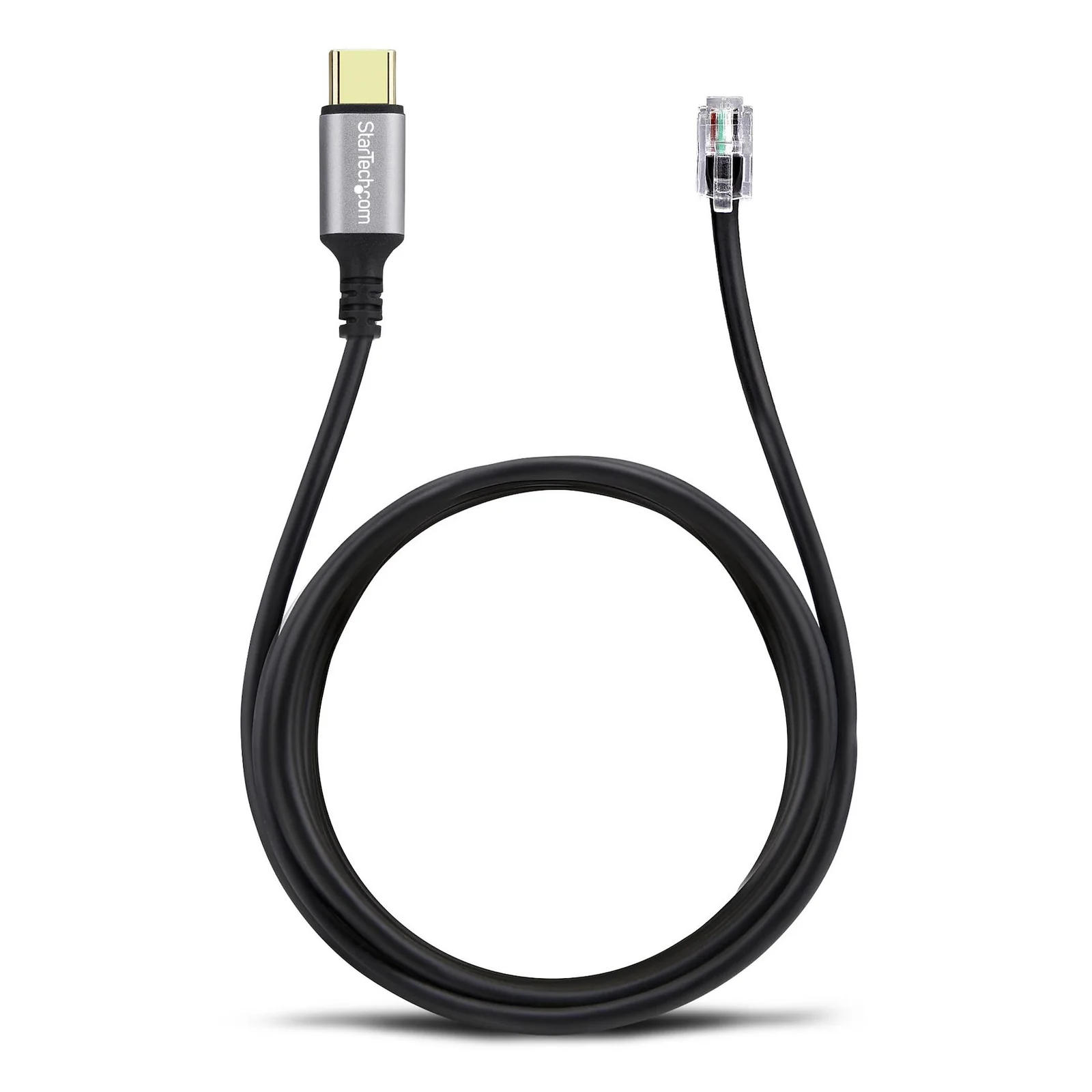 StarTech.com Adaptateur USB-C vers RJ9 pour Combiné Téléphonique de Bureau ou Casque Filaire/Sans Fil, Utilise le Matériel Fixe Existant, 1,8m, pour Ordinateur Portable/de Bureau/Mobile