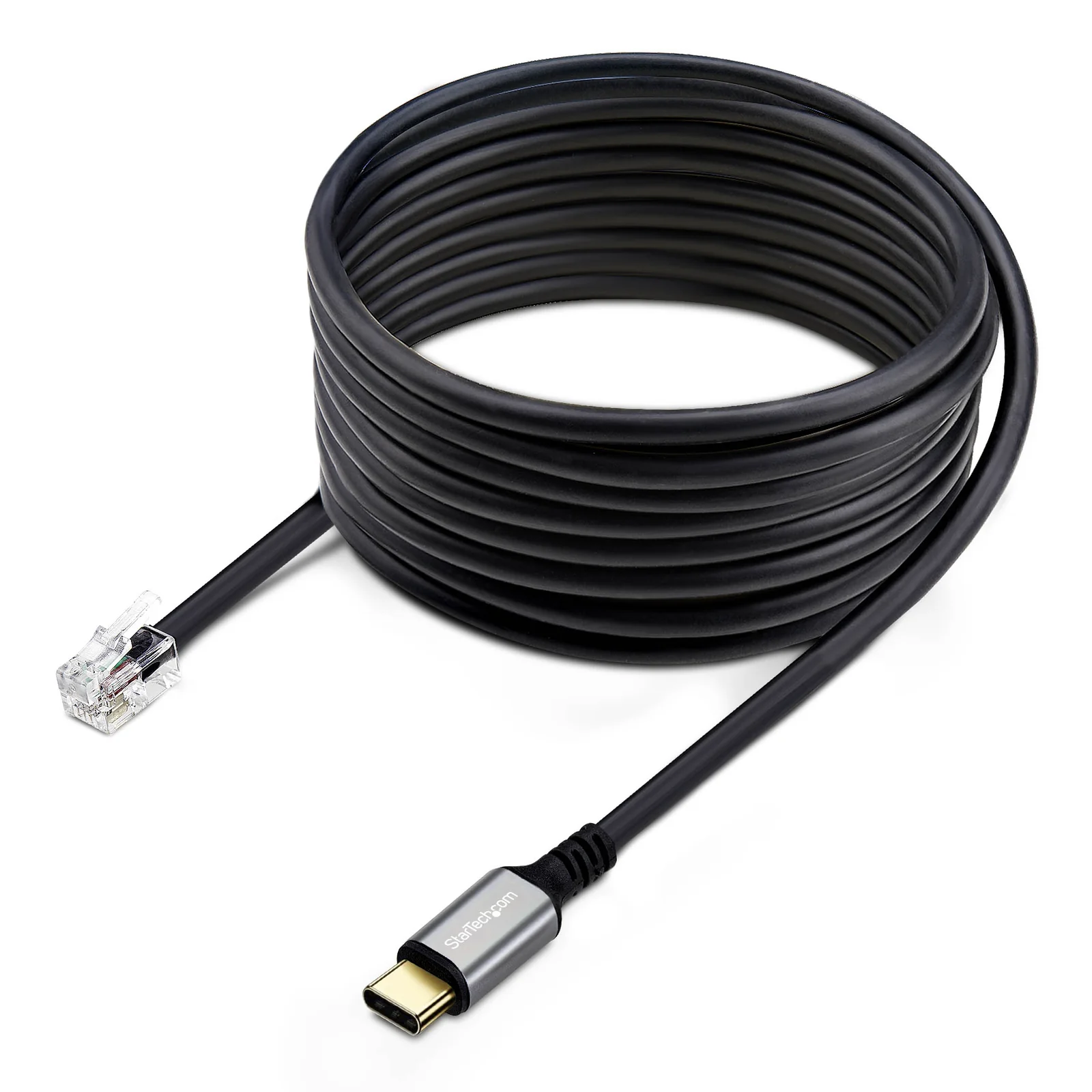 StarTech.com Adaptateur USB-C vers RJ9 pour Combiné Téléphonique de Bureau ou Casque Filaire/Sans Fil, Utilise le Matériel Fixe Existant, 1,8m, pour Ordinateur Portable/de Bureau/Mobile