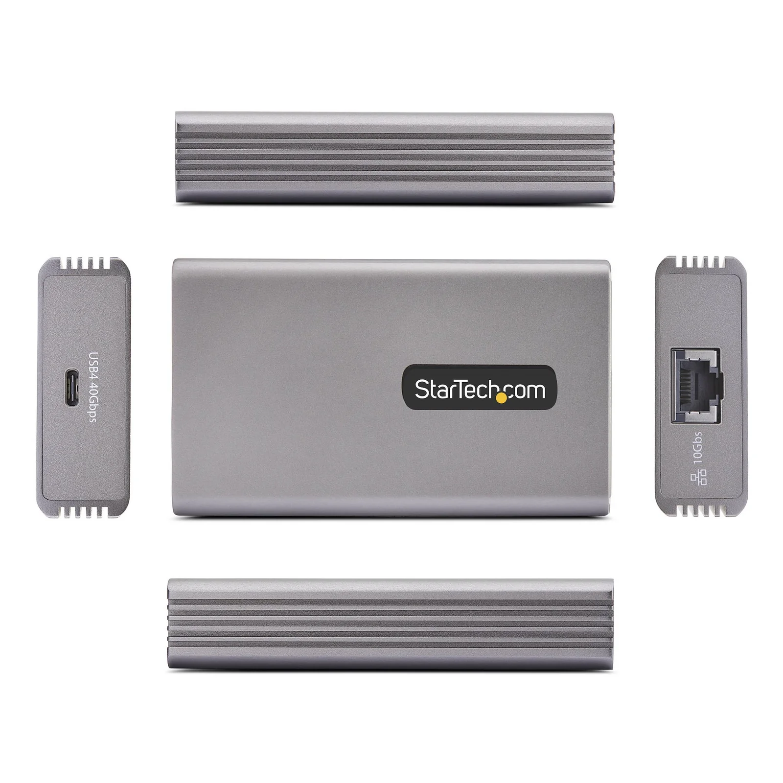 StarTech.com Adaptateur USB4 vers Ethernet, 10GbE, Multi-Gigabit, Compatible Thunderbolt, Carte Réseau 10GBASE-T/5G/2,5G, Adaptateur Ethernet 10G, Câble USB4 de 0,5m, Win/Mac, TAA