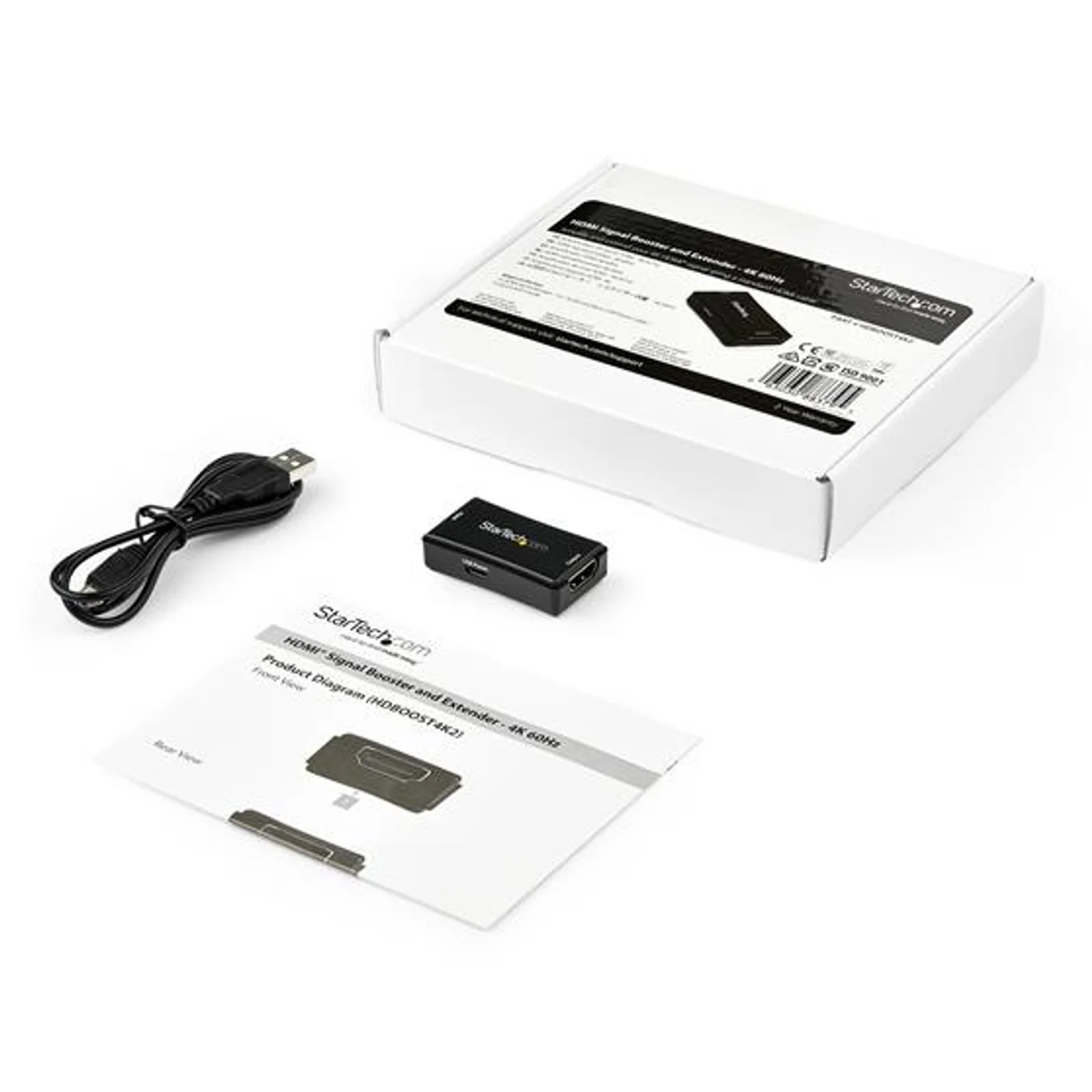 StarTech.com Amplificateur de Signal HDMI de 14m - 4K 60Hz - Alimenté par USB - Répéteur et Amplificateur HDMI en ligne - Support Audio 7.1